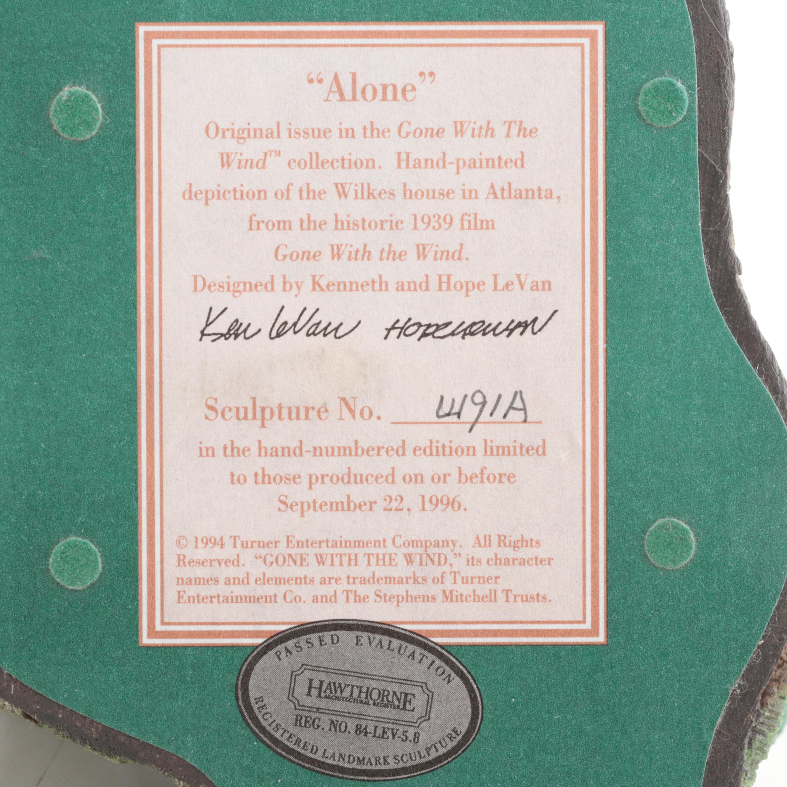 Hawthorne Ceramic Miniatures and W.S. George Gone with the Wind Music Box, 1990s