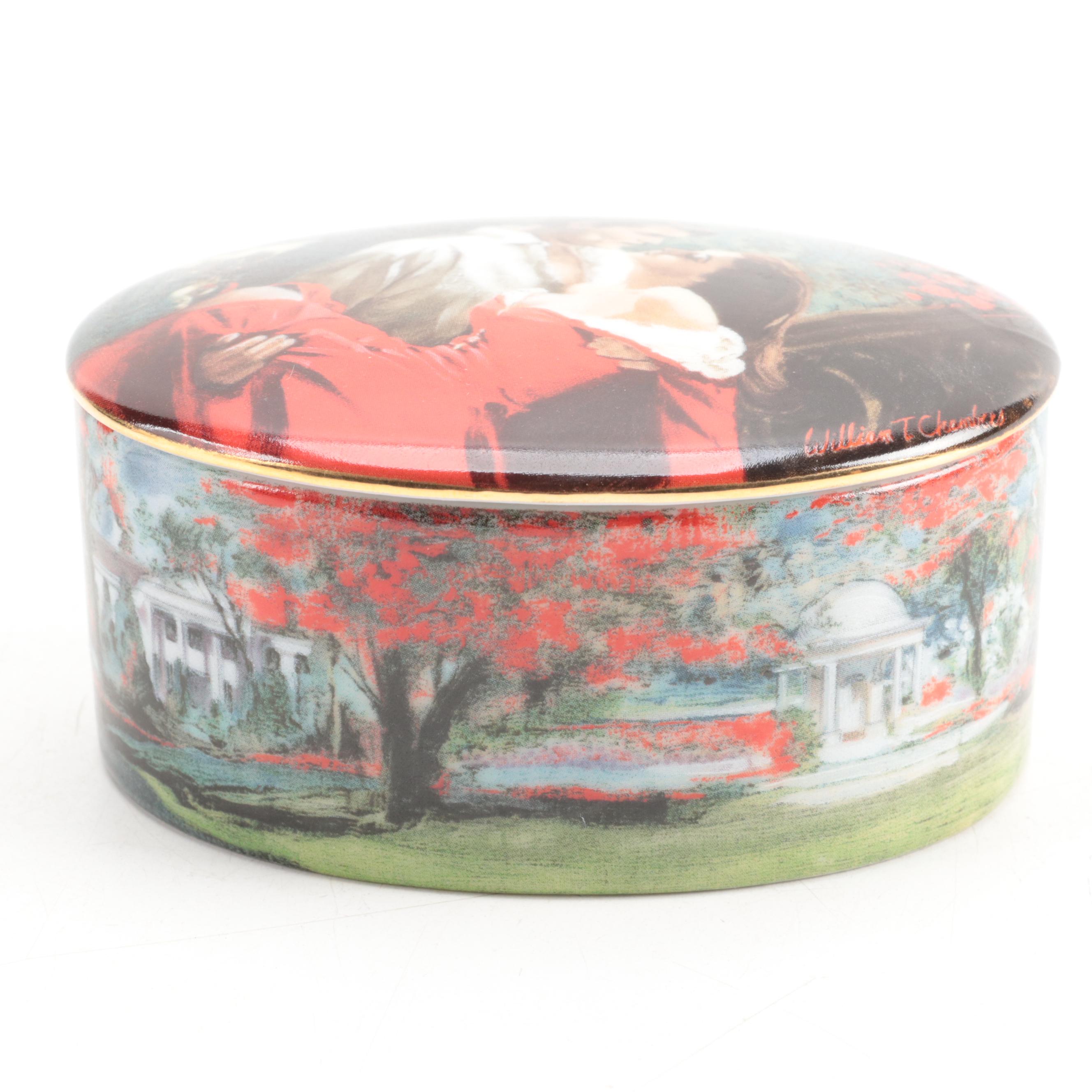 Hawthorne Ceramic Miniatures and W.S. George Gone with the Wind Music Box, 1990s