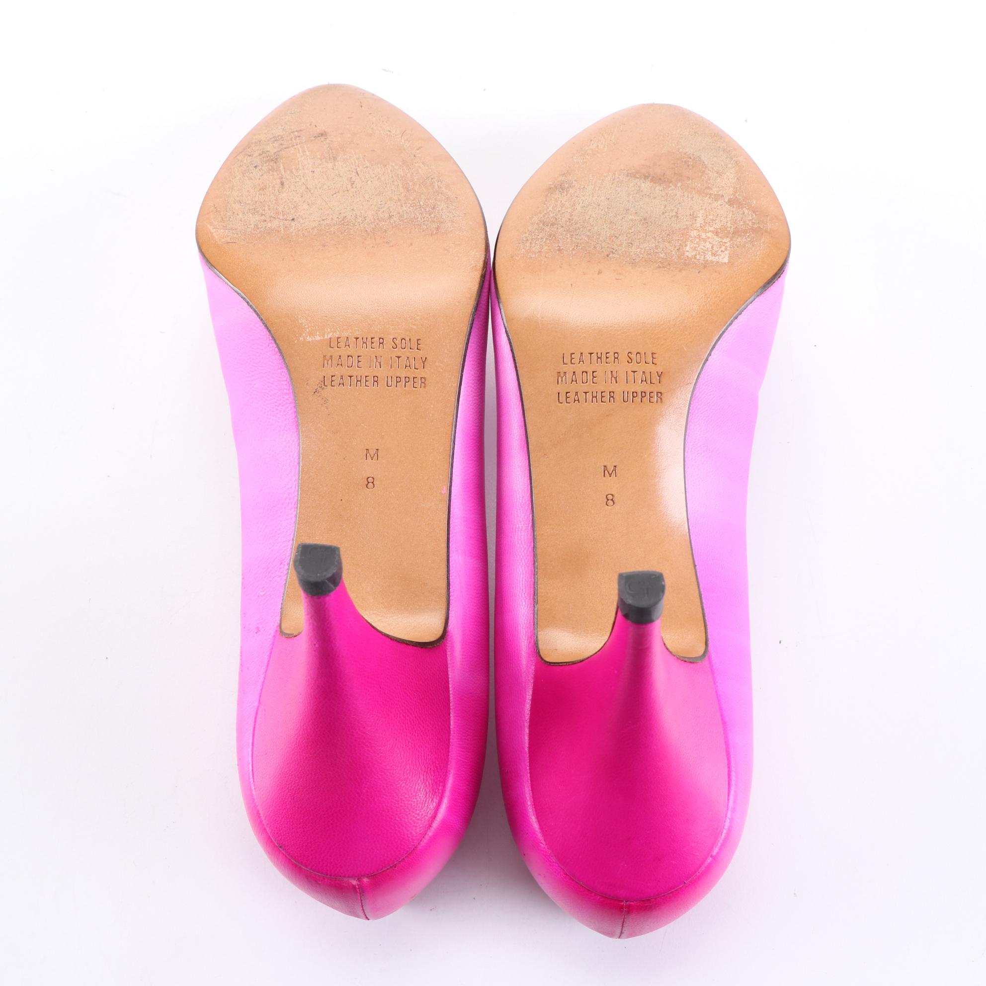 Petra Hand-Painted Leather Pumps and Claudia Ciuti Patent Leather Platform Pumps