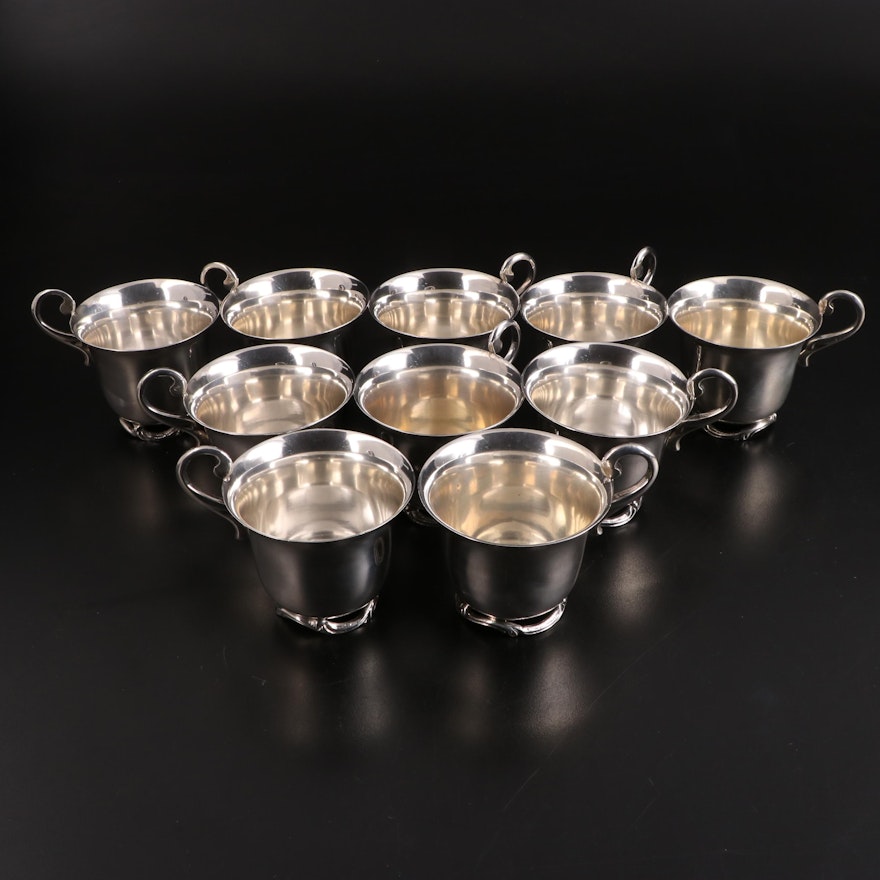 Juvento Lopez Reyes Mexican Sterling Silver Punch Cups, Mid-20th Century
