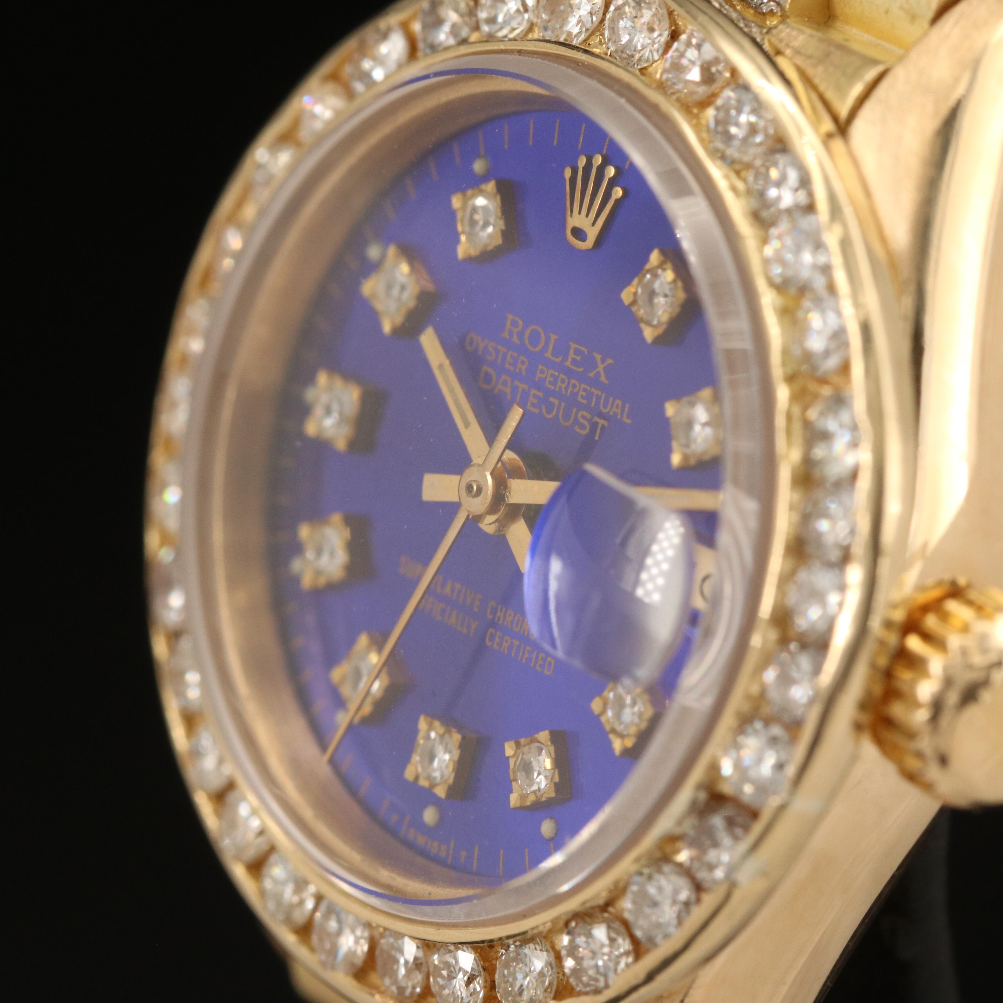 1991 Rolex Datejust 18K 3.00 CTW Diamond Watch