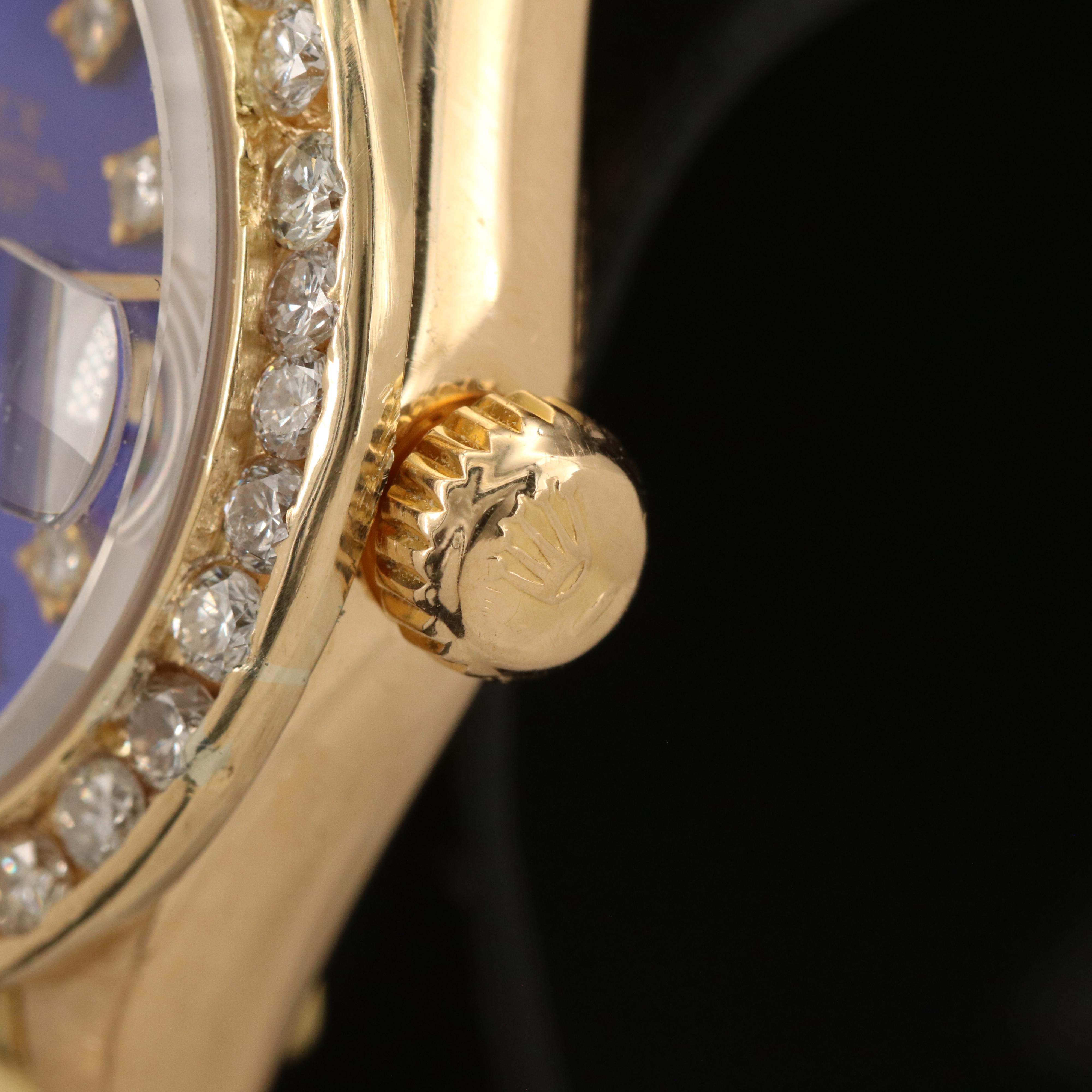 1991 Rolex Datejust 18K 3.00 CTW Diamond Watch