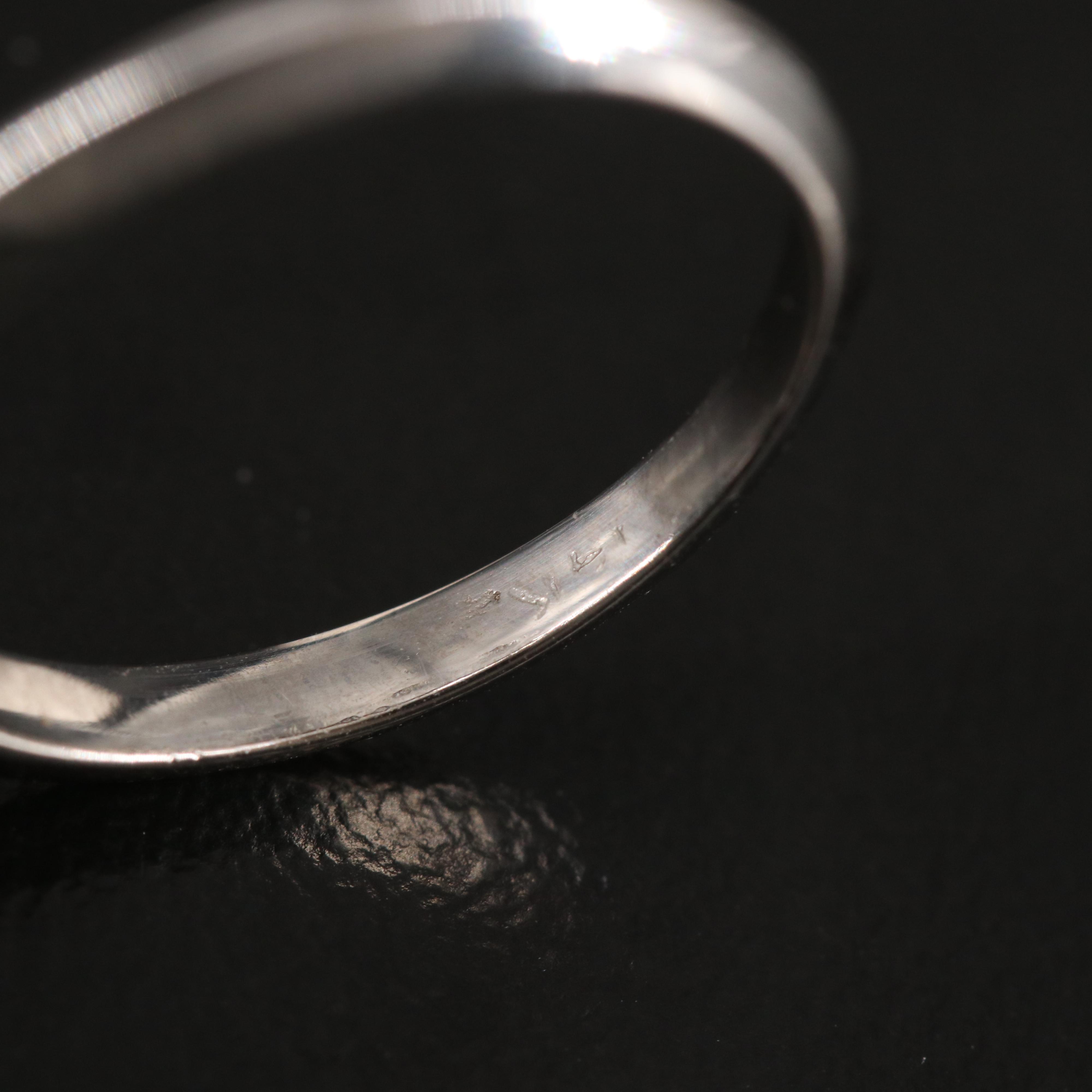 14K 3.94 CT Fancy Blue Diamond Knife Edge Solitaire Ring