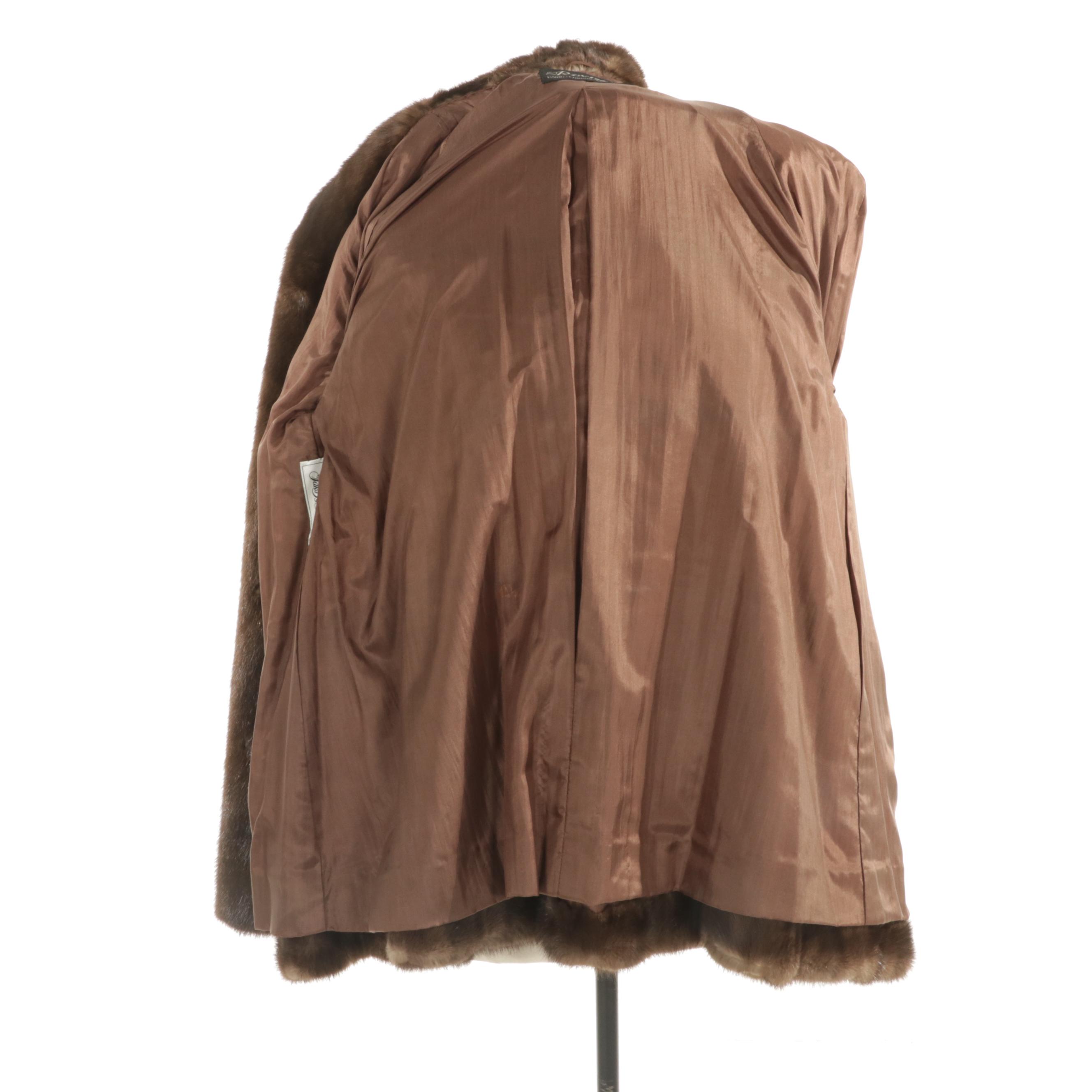 Revillon Paris for Saks Fifth Avenue Medium Pastel Brown Mink Fur Jacket