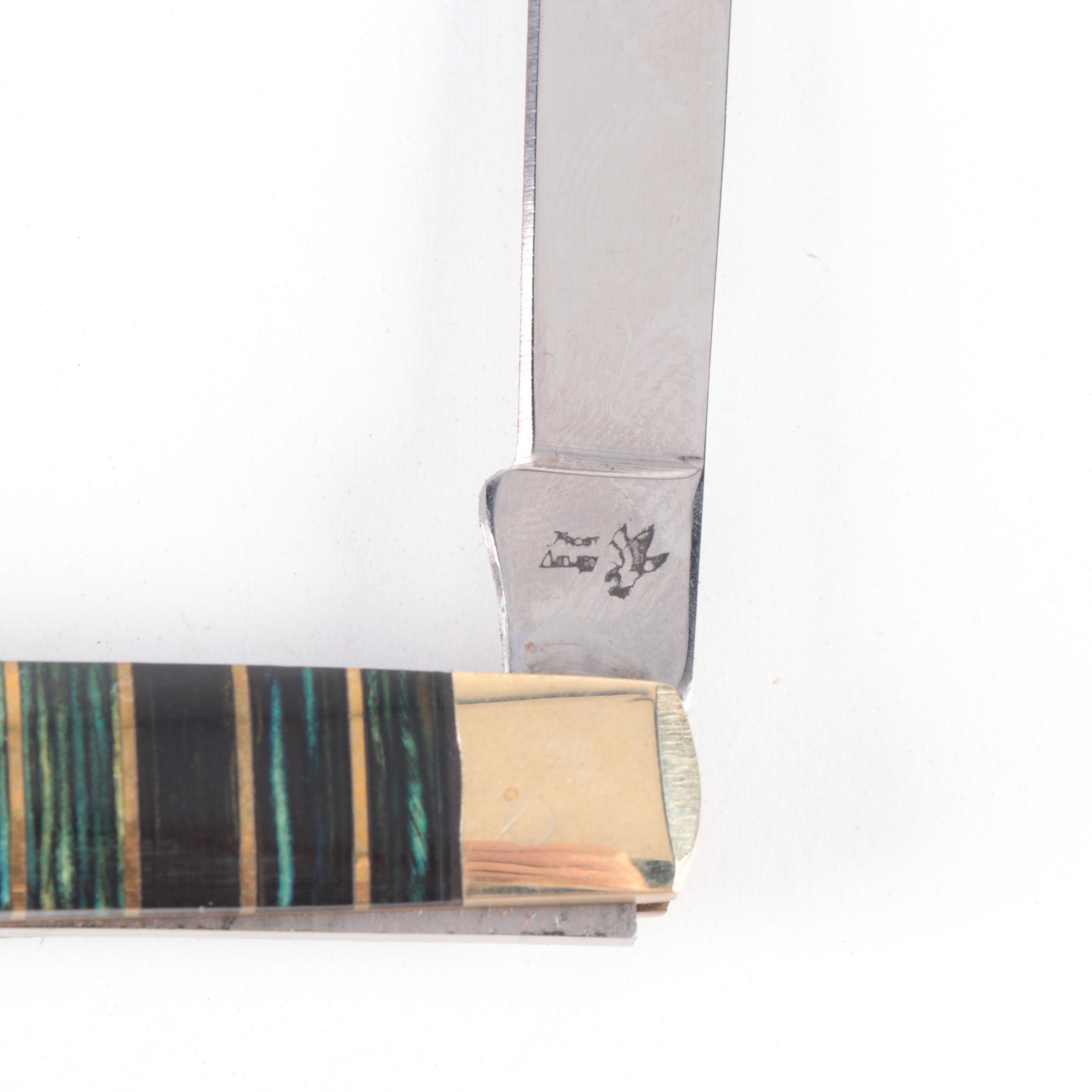 Hand-Forged Twist Handled Knife with Frost Cutlery Pocket Knives