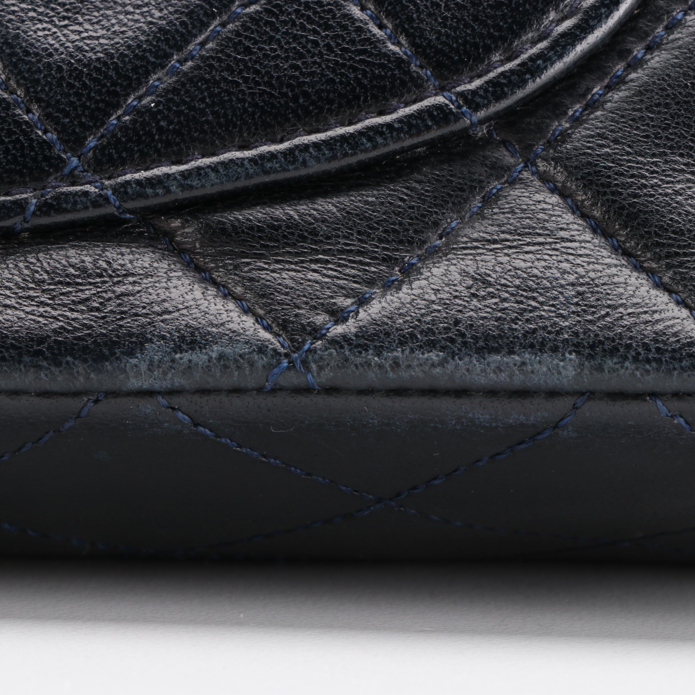 Chanel Vintage Small Classic Double Flap Bag in Quilted Lambskin with Box