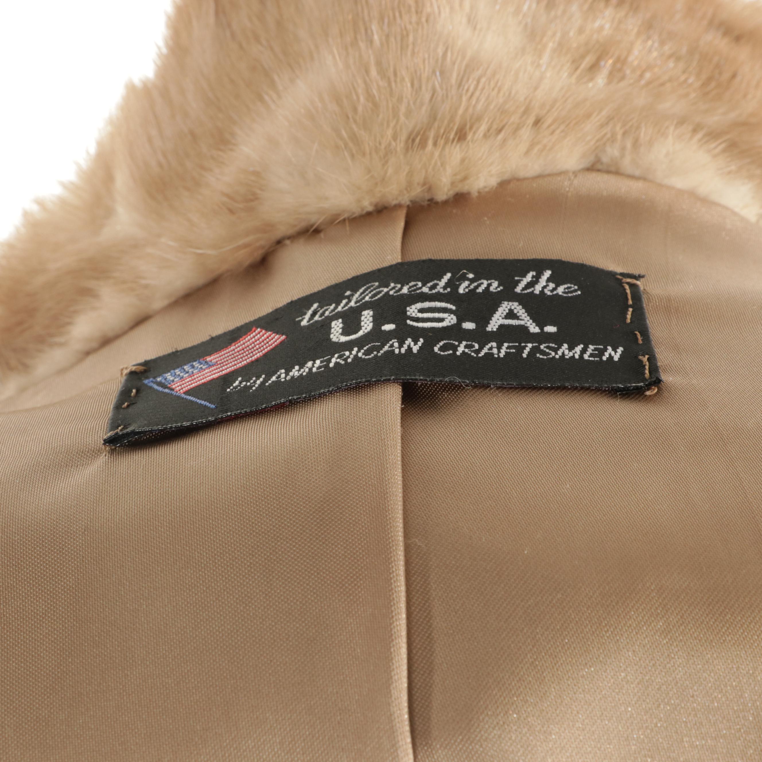 Pastel Mink Fur Jacket From Fabiani, Mid to Late 20th Century