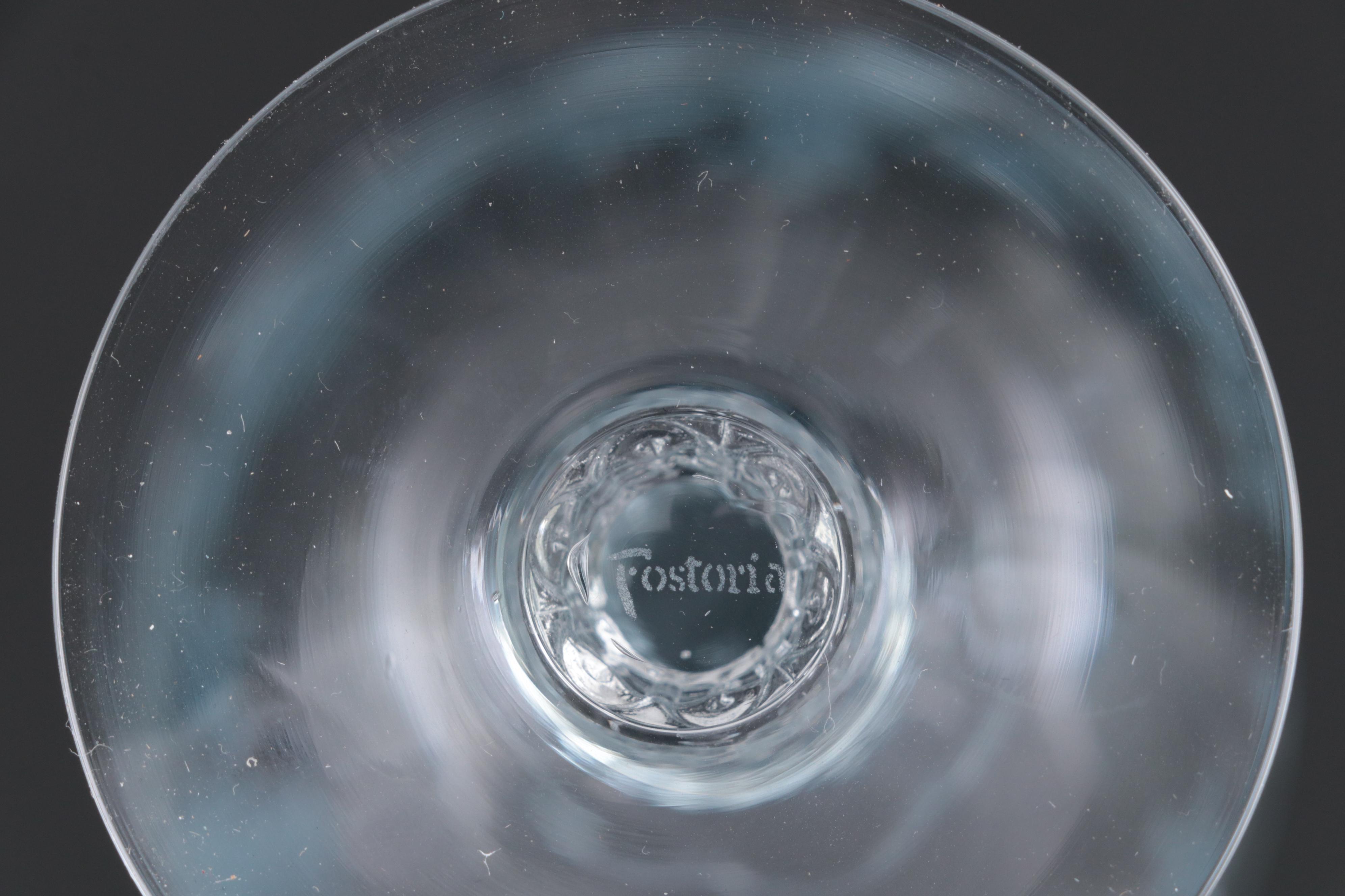 Fostoria "Navarre Blue" Glass Stemware, 1973-1982