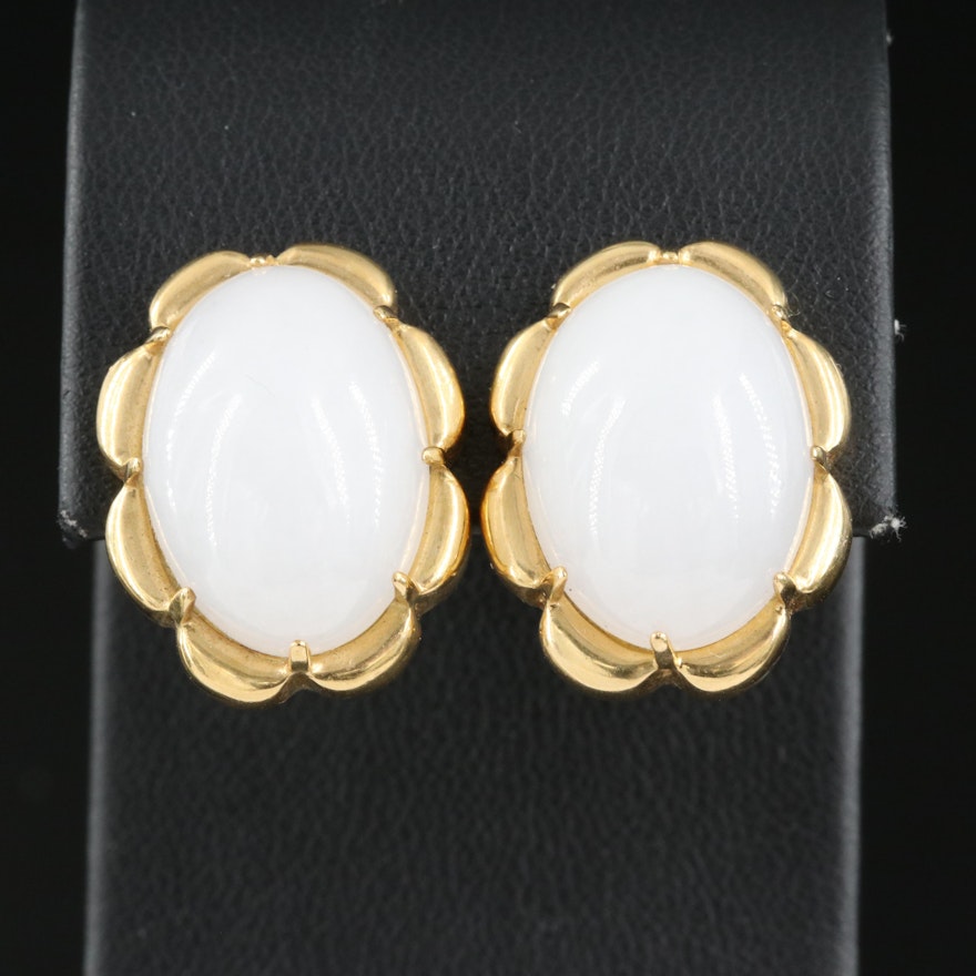 Gump's 18K Jadeite Earrings