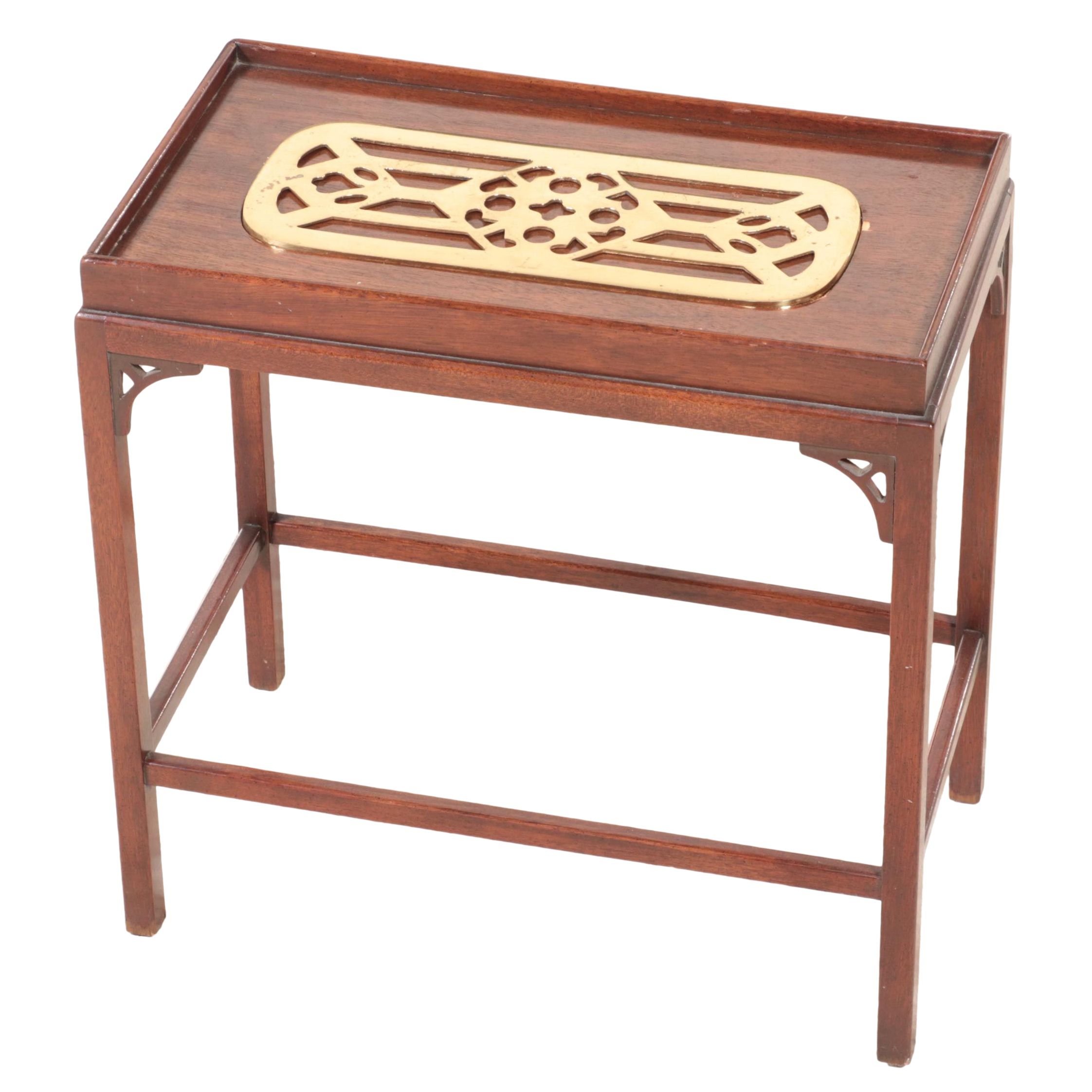 Baker "Historic Charleston" Brass-Mounted Mahogany Side Table, Late 20th Century