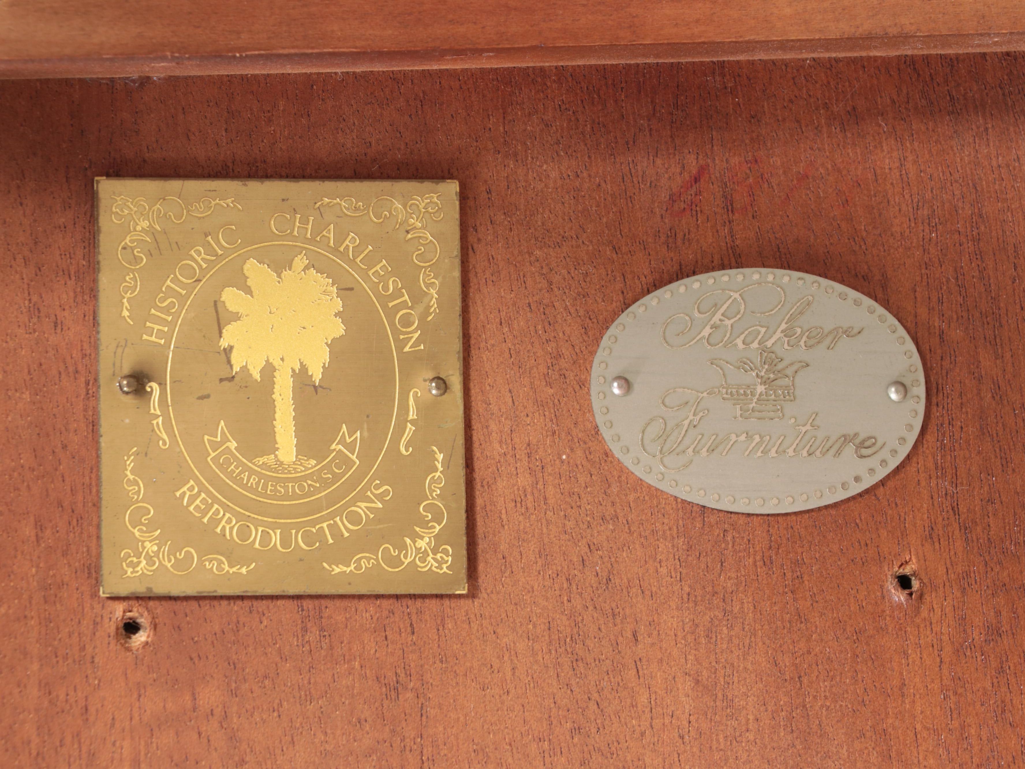Baker "Historic Charleston" Brass-Mounted Mahogany Side Table, Late 20th Century