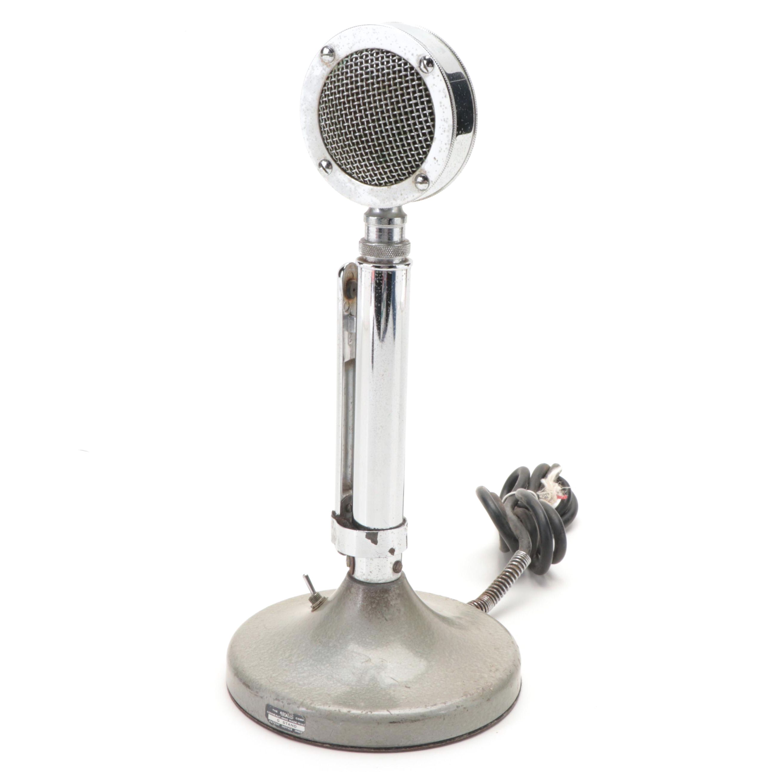 Astatic G Stand Lollipop Desktop Microphone, Mid/Late 20th Century