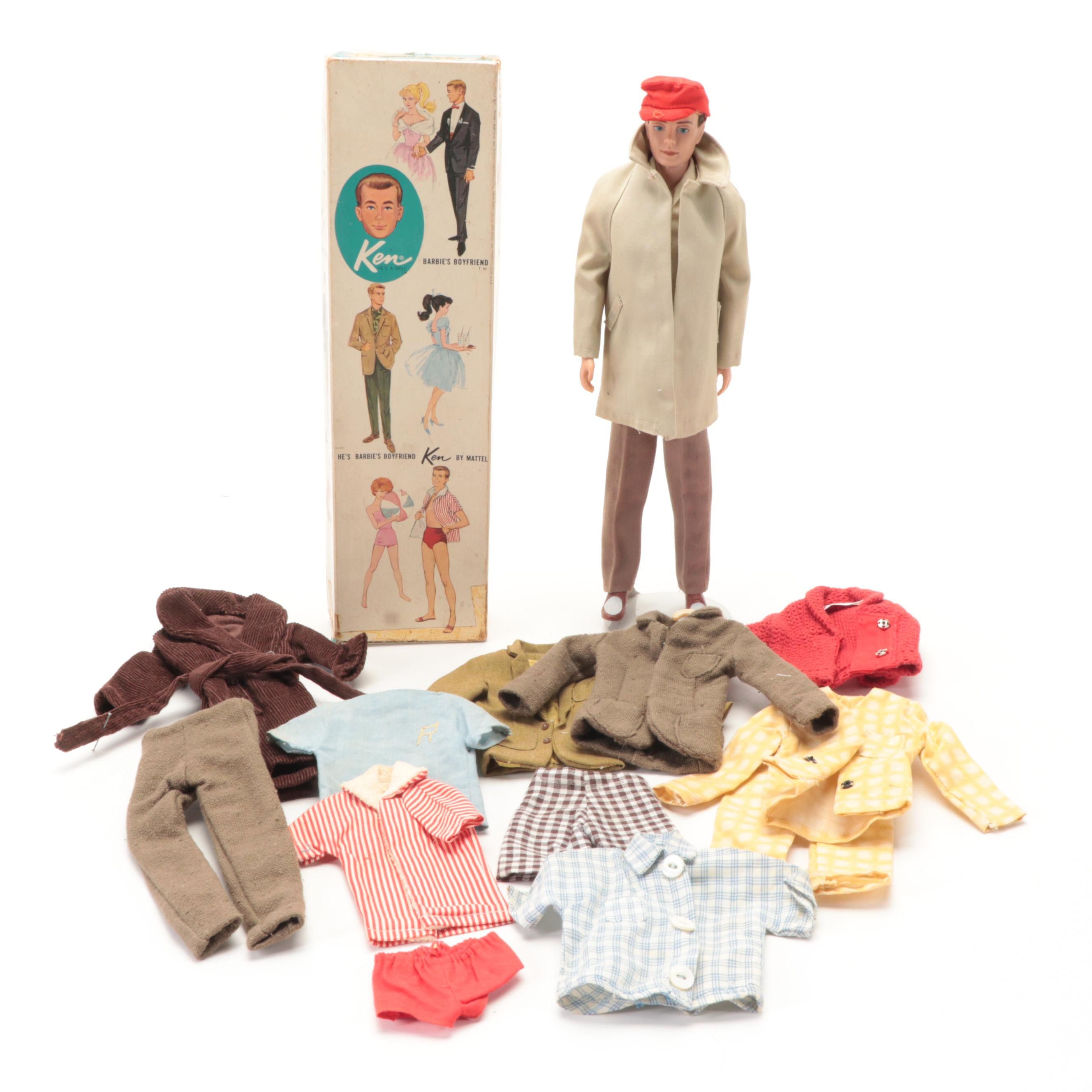 Mattel Ken Doll with Clothing and Accessories, Mid-20th Century