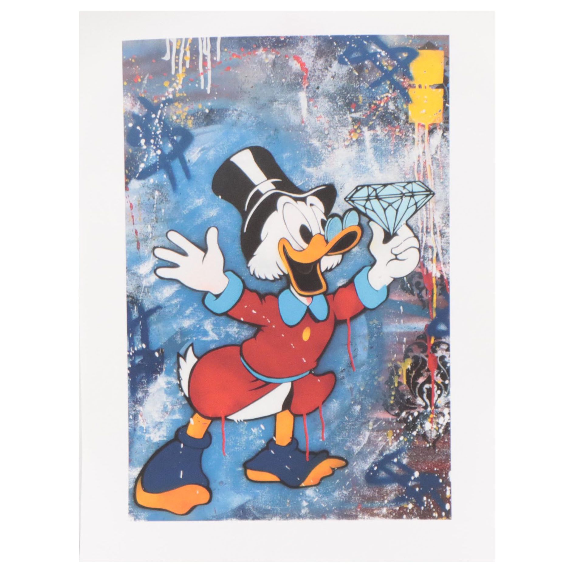 Graffiti Pop Art Inspired Giclée of Scrooge McDuck