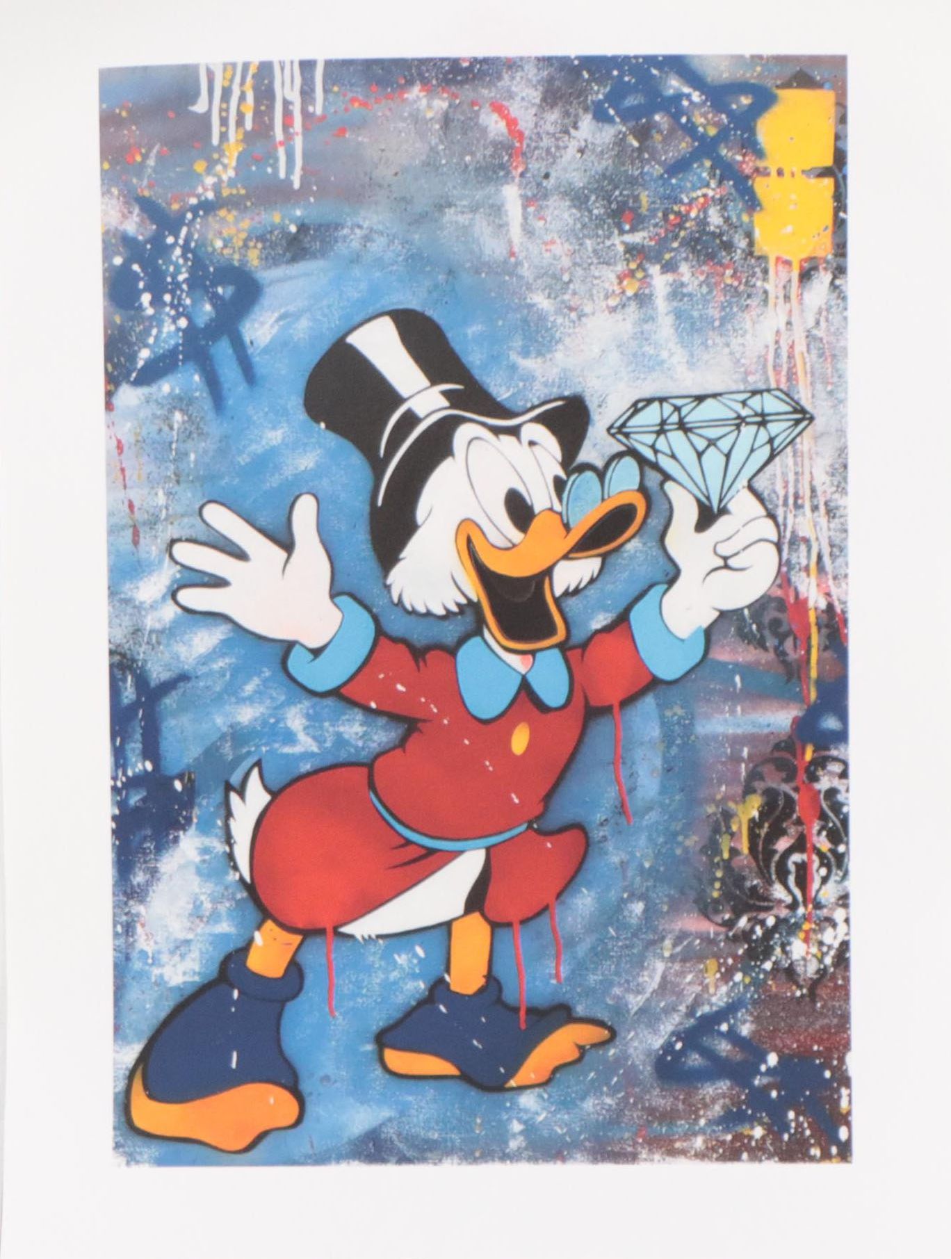 Graffiti Pop Art Inspired Giclée of Scrooge McDuck