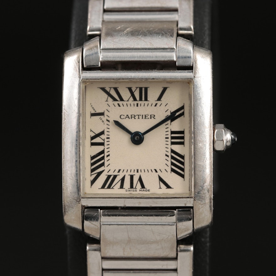 Cartier Tank Francaise 18K White Gold Wristwatch