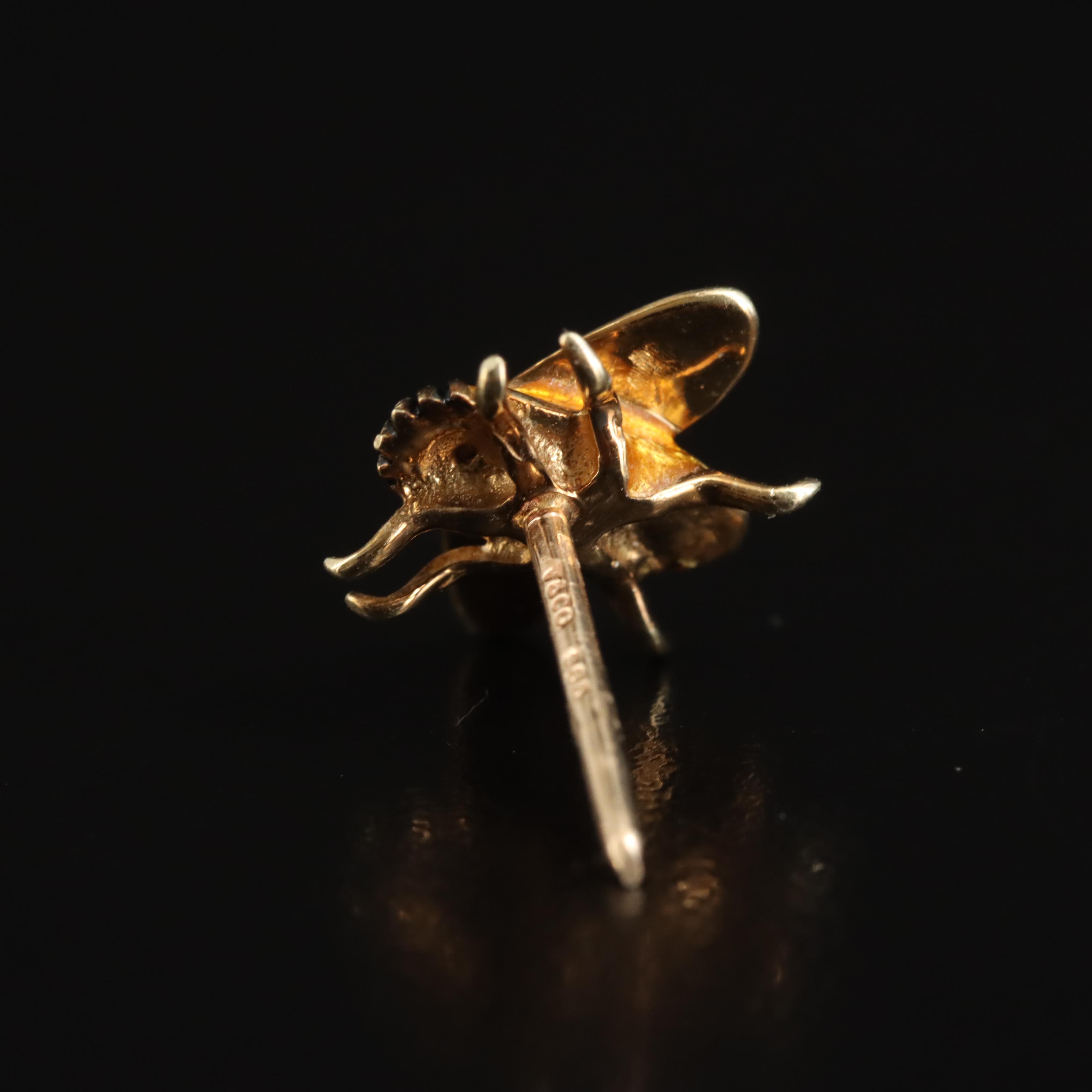 Tiffany & Co. 18K Enamel Bee Tie Tack