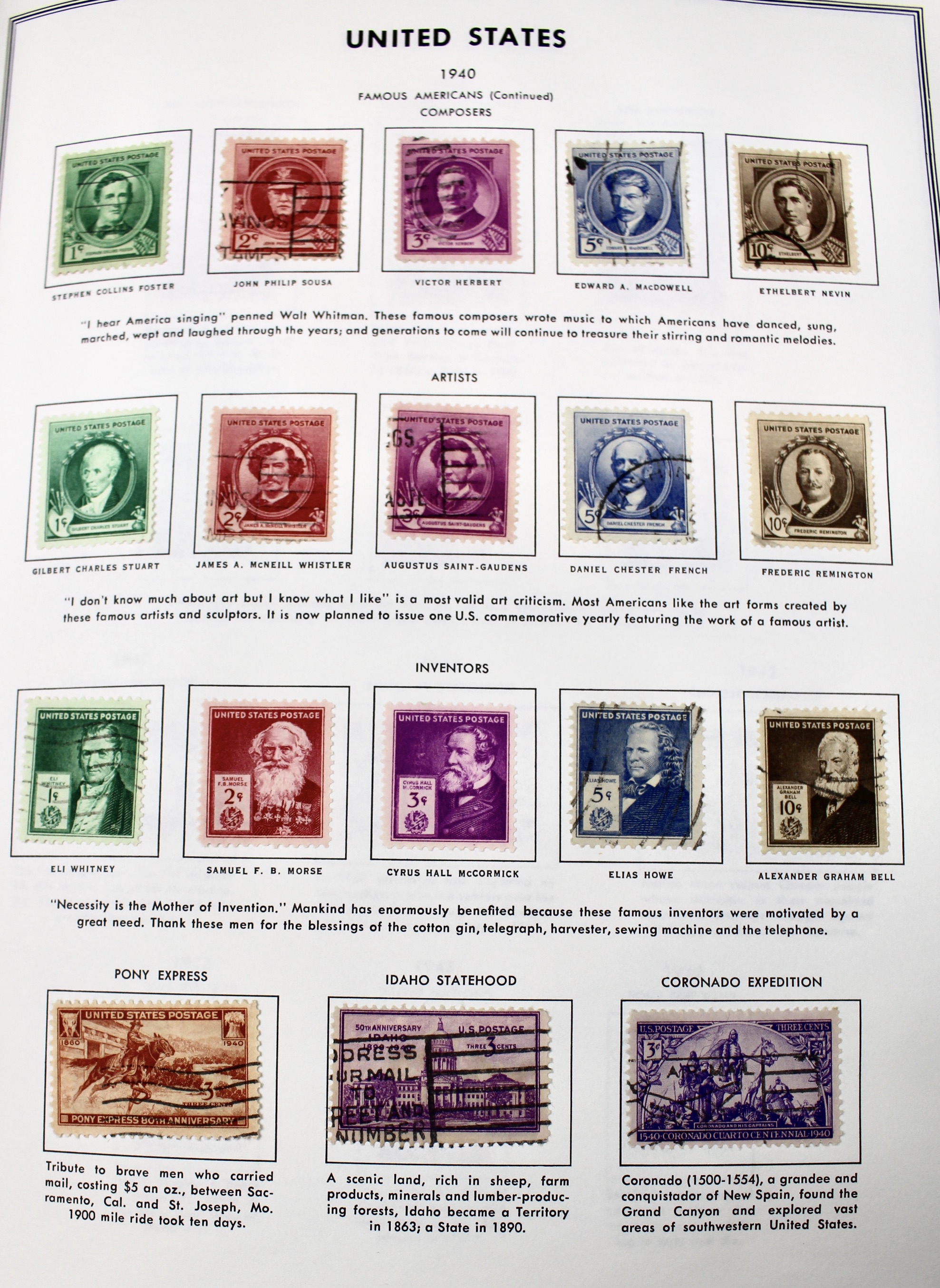 United States Liberty Stamp Album