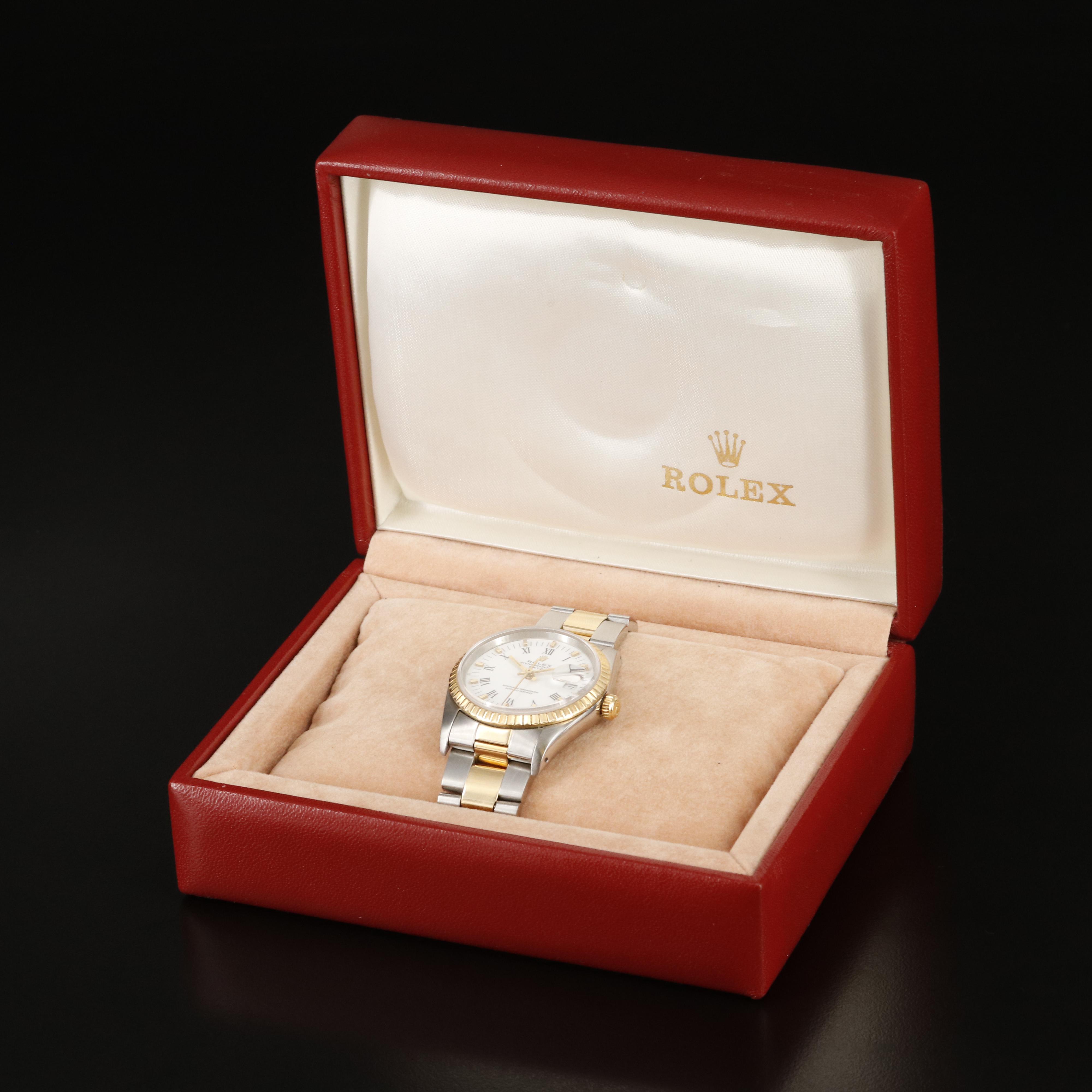 1990 Rolex Oyster Perpetual Date 18K and Stainless Steel Watch