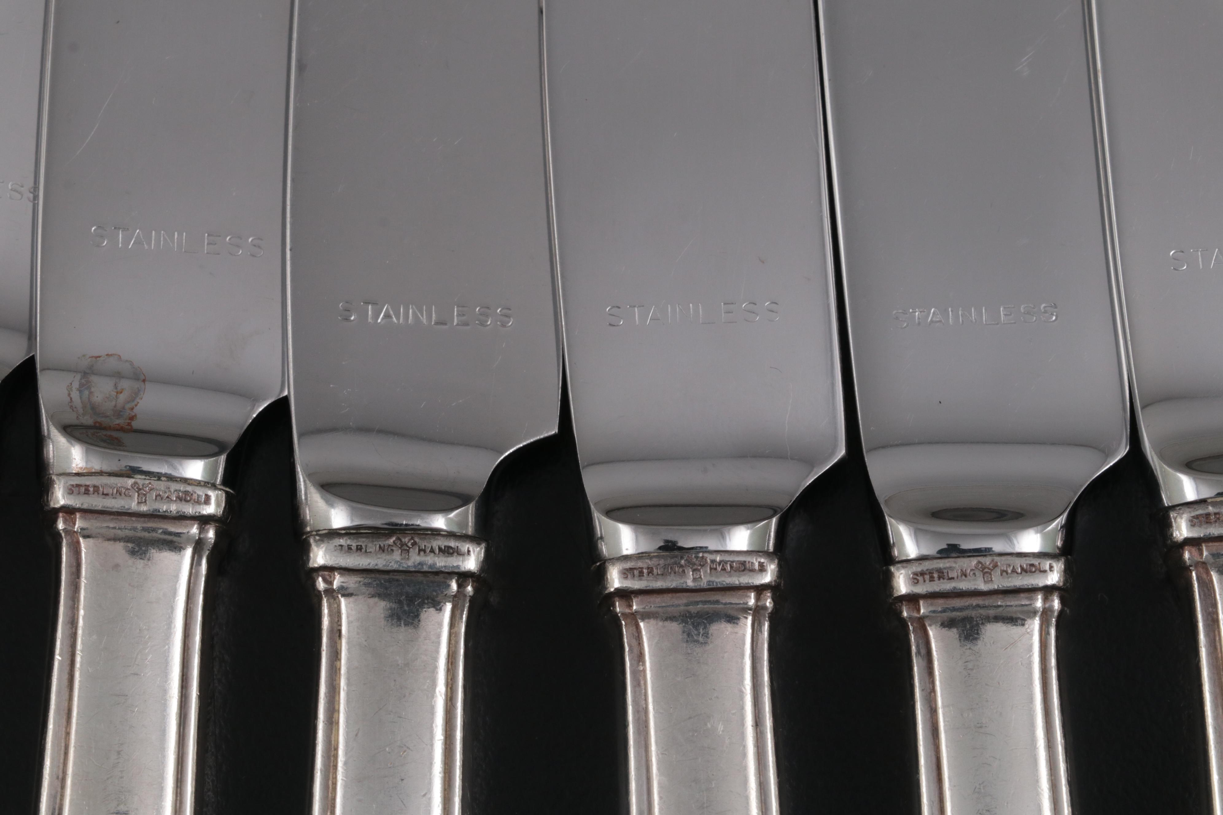 Lunt "English Shell" Sterling Silver Flatware with Storage Chest