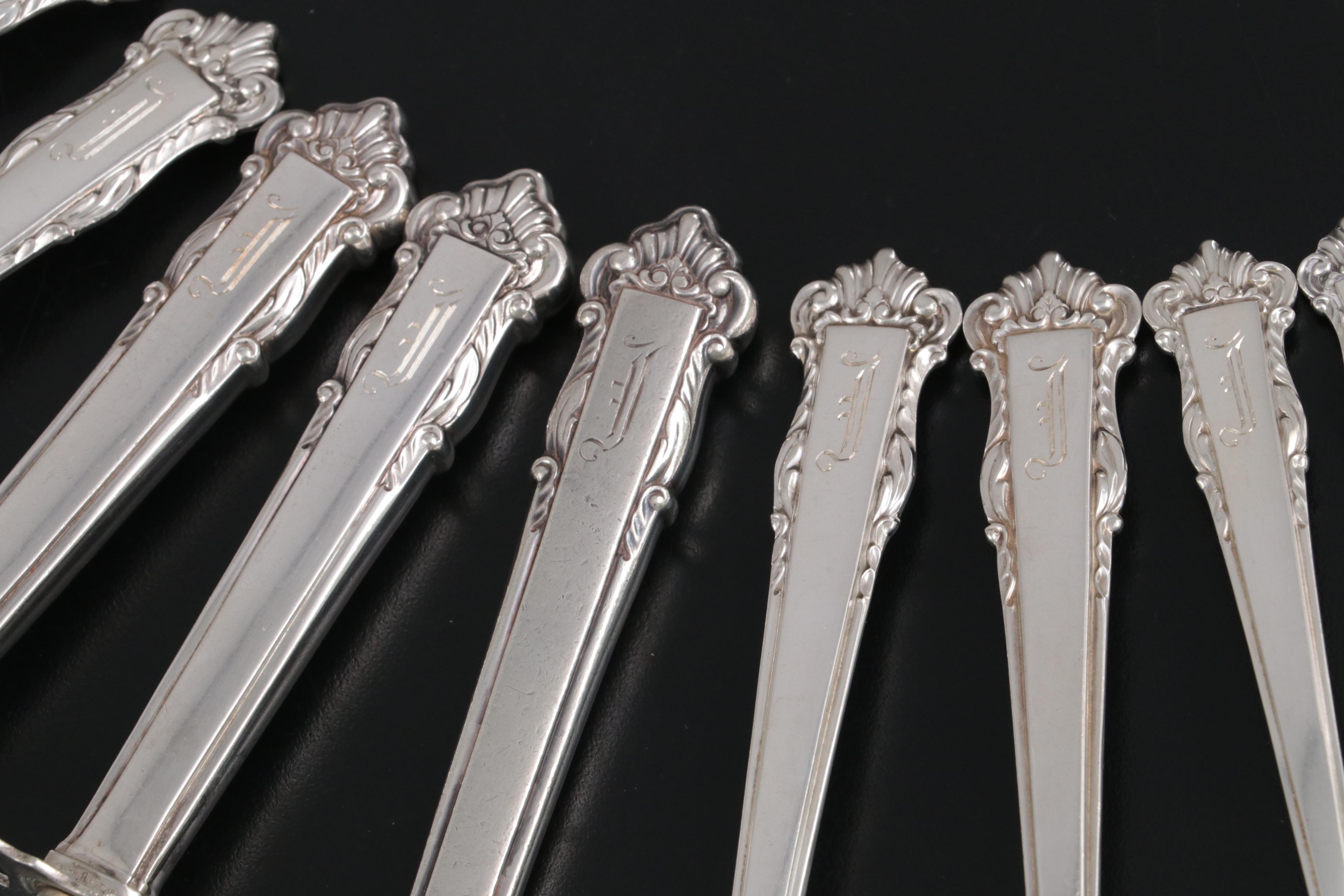 Lunt "English Shell" Sterling Silver Flatware with Storage Chest