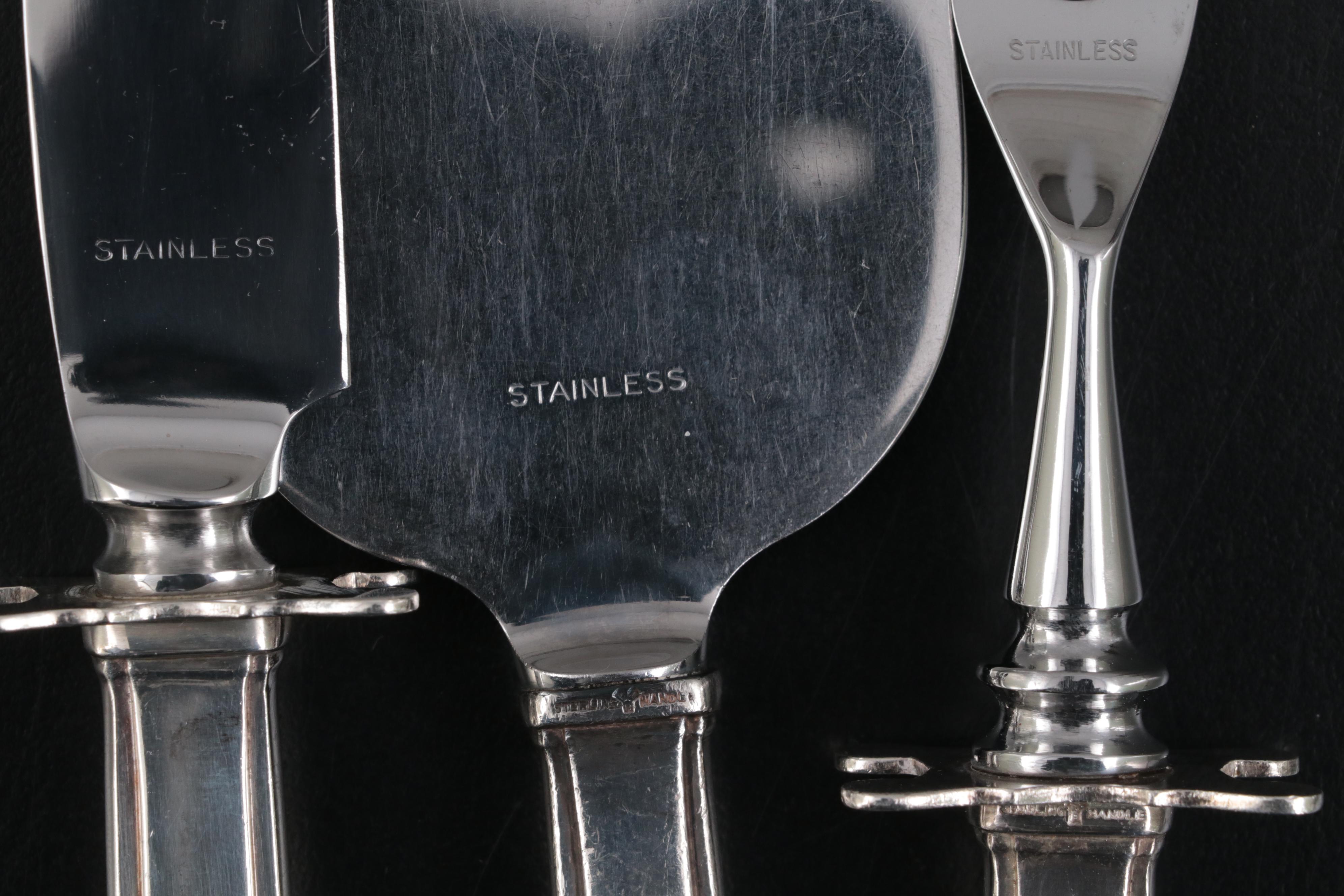 Lunt "English Shell" Sterling Silver Flatware with Storage Chest