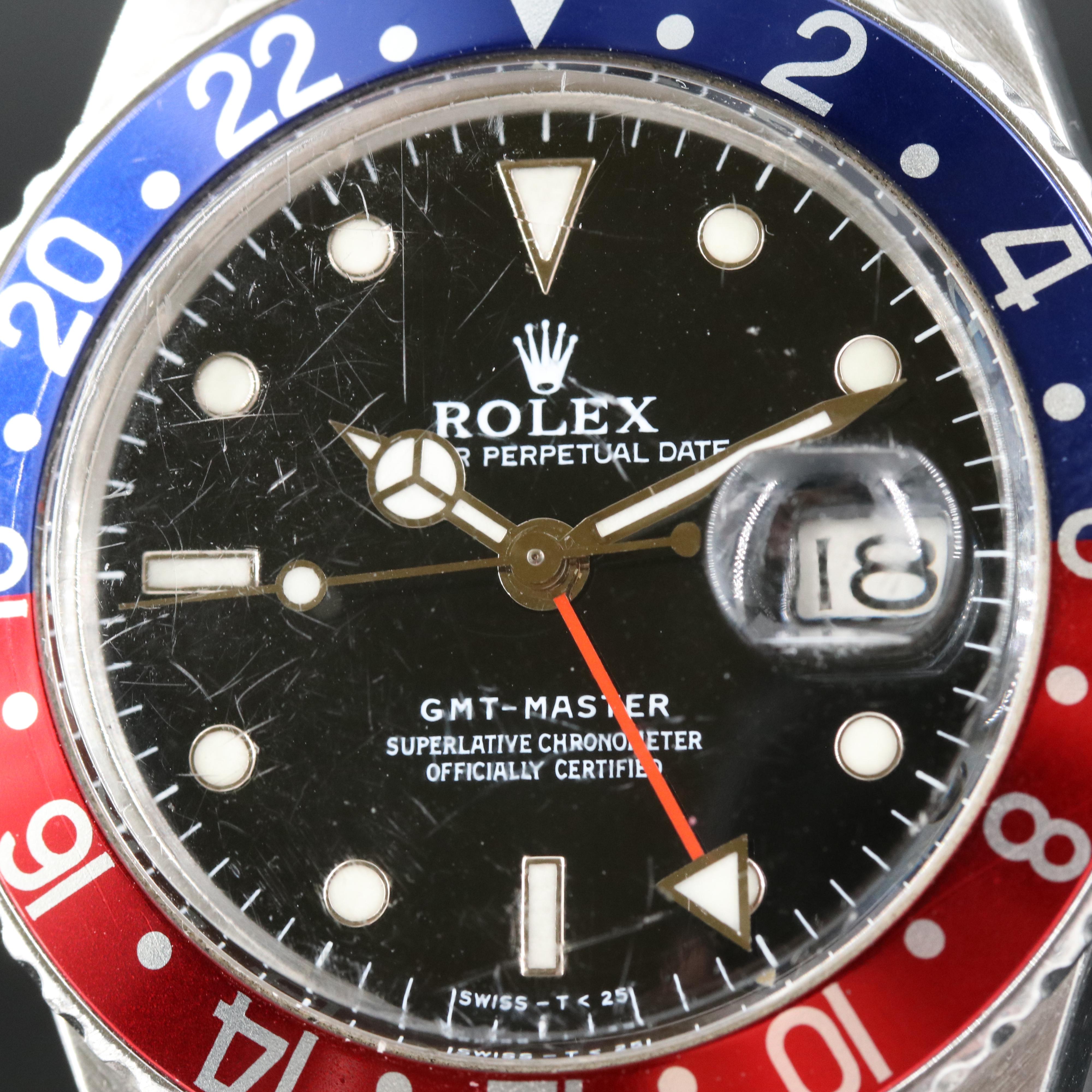 1982 Rolex GMT Master 'Pepsi' Bezel Stainless Steel Watch