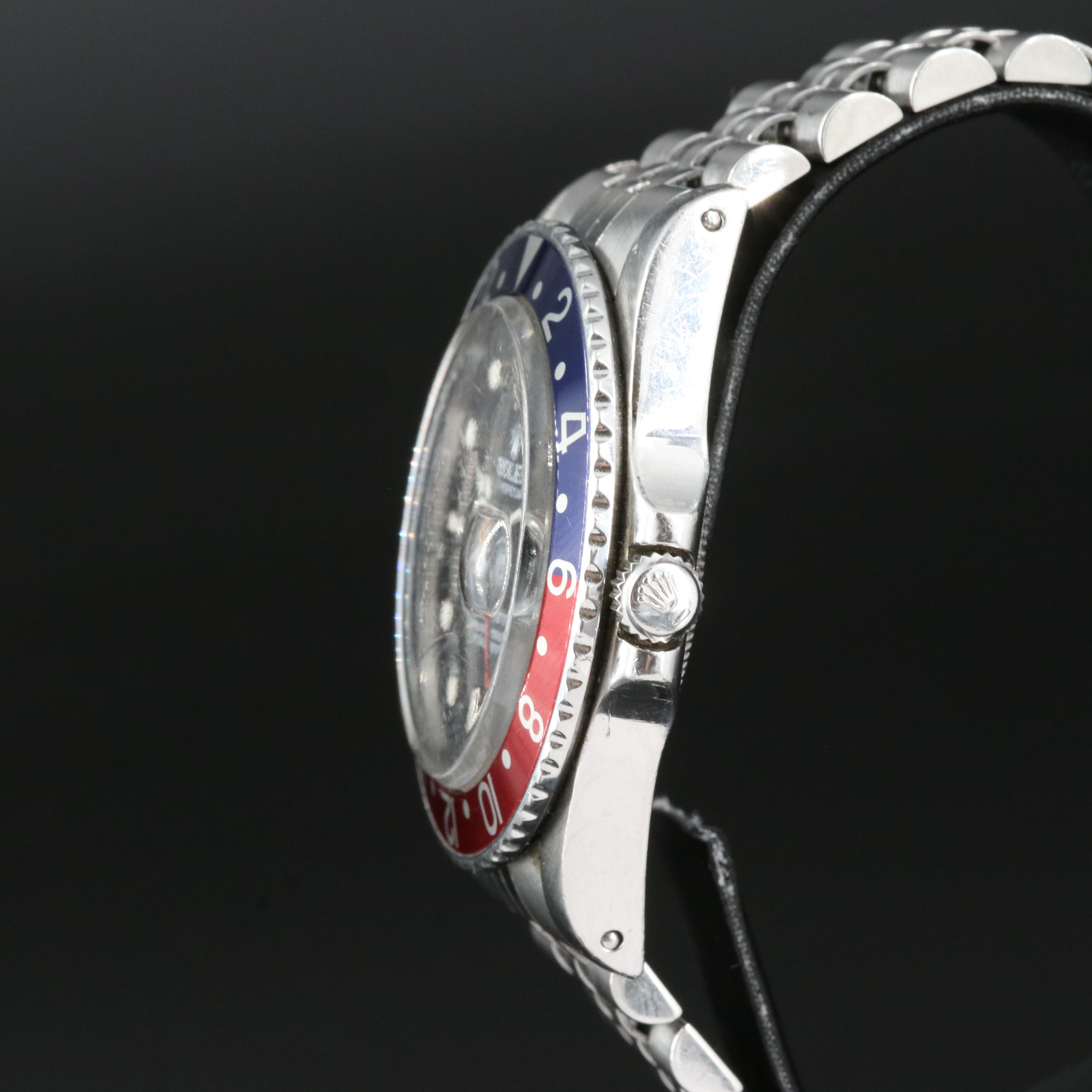 1982 Rolex GMT Master 'Pepsi' Bezel Stainless Steel Watch