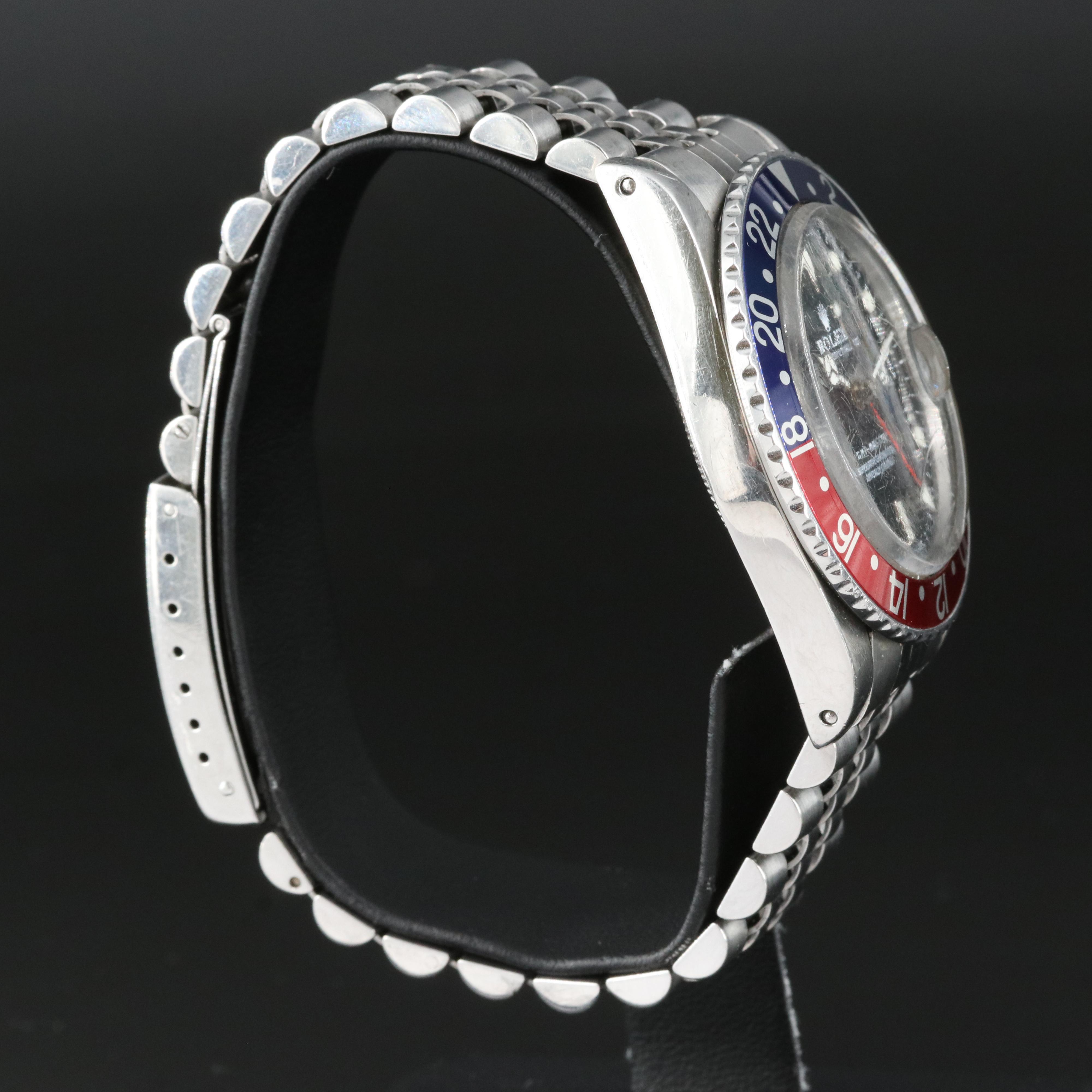 1982 Rolex GMT Master 'Pepsi' Bezel Stainless Steel Watch