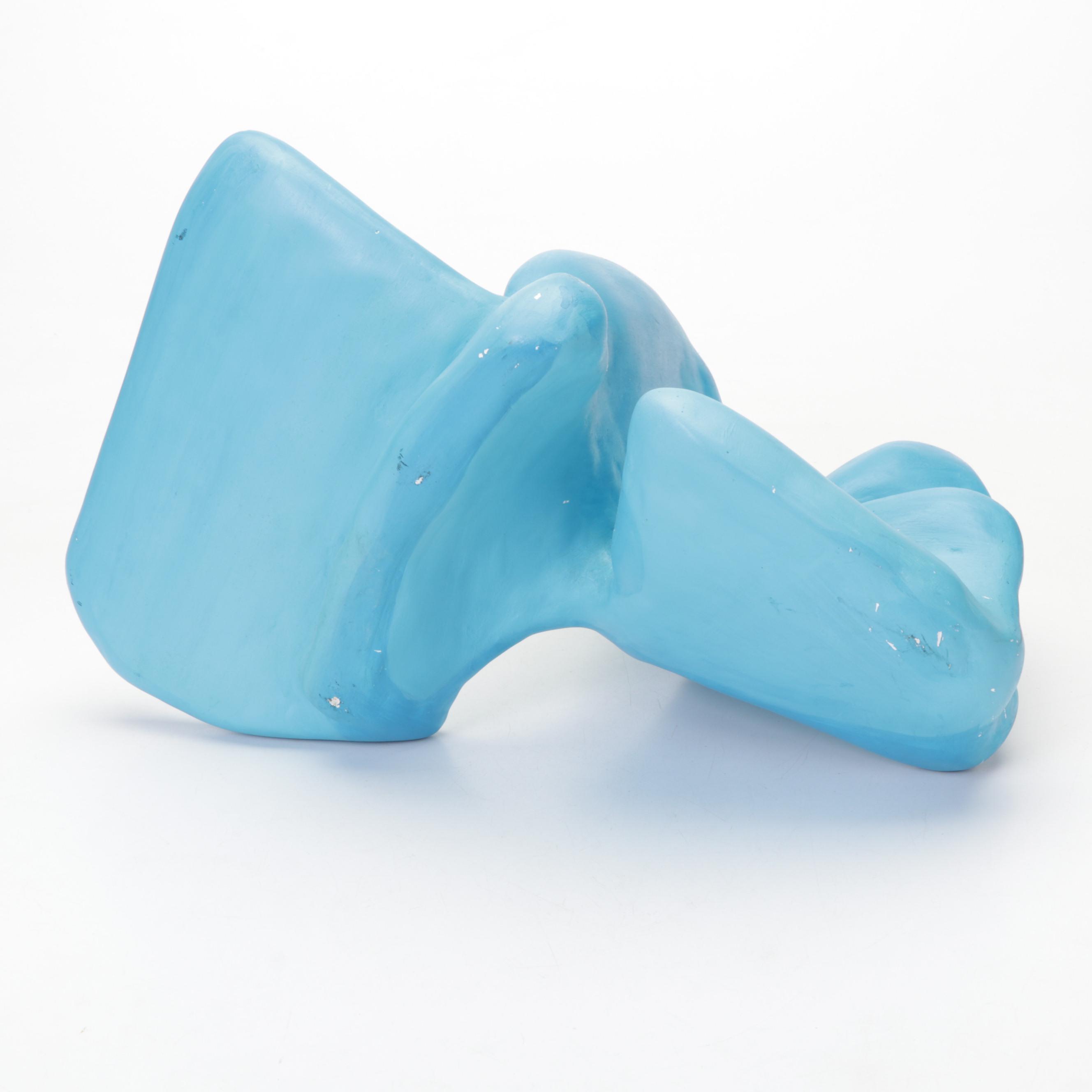 Blue Abstract Ceramic Sculpture