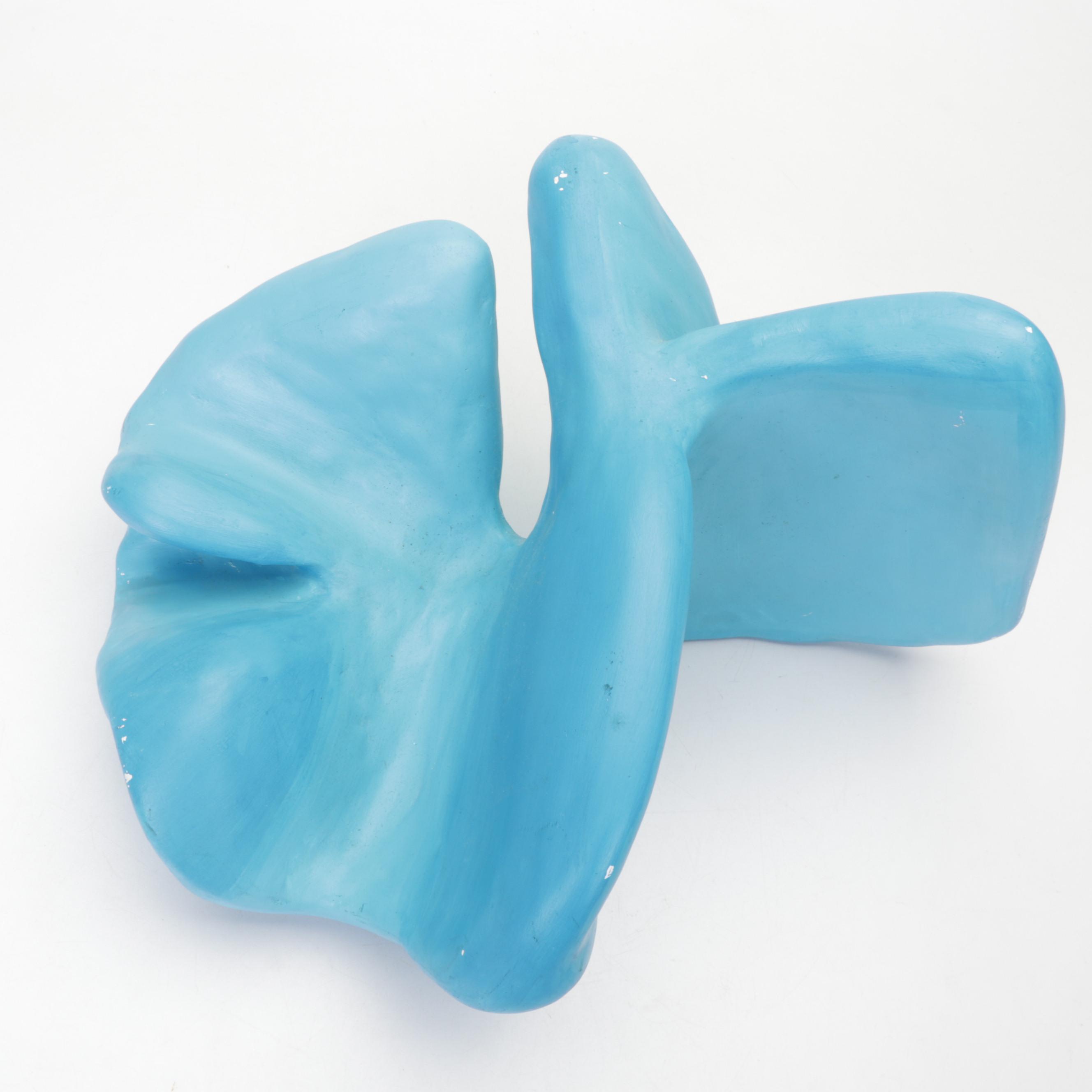 Blue Abstract Ceramic Sculpture