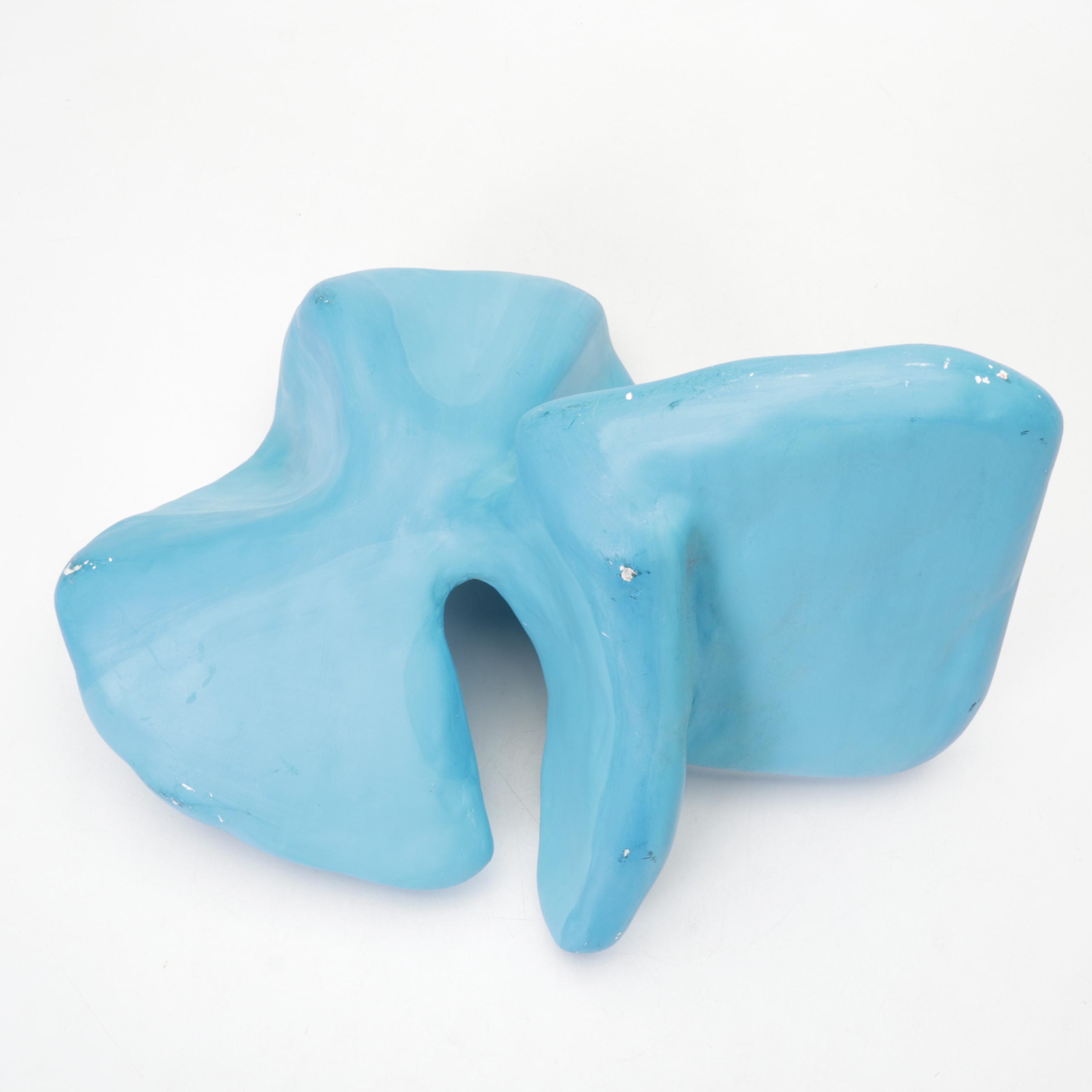 Blue Abstract Ceramic Sculpture