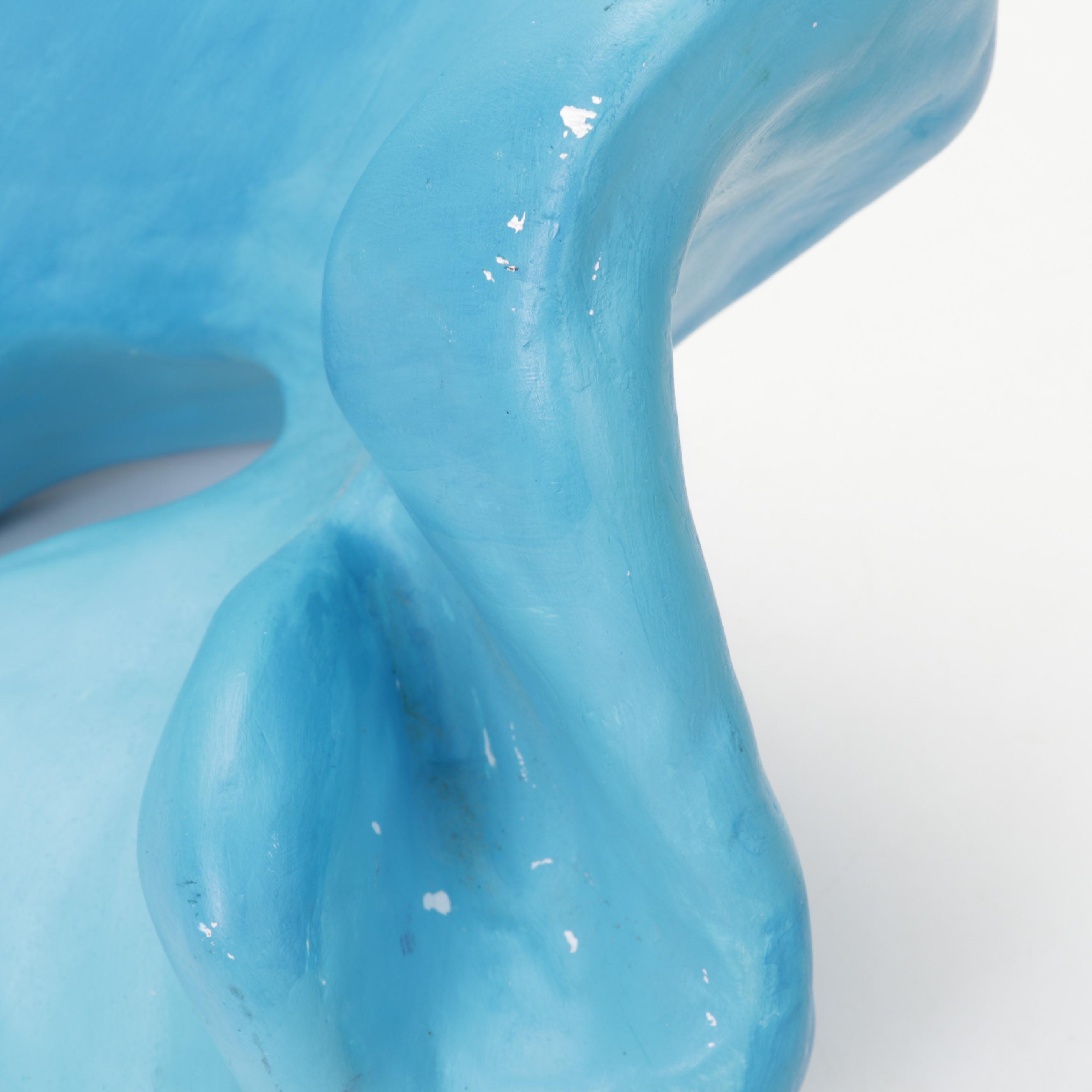 Blue Abstract Ceramic Sculpture