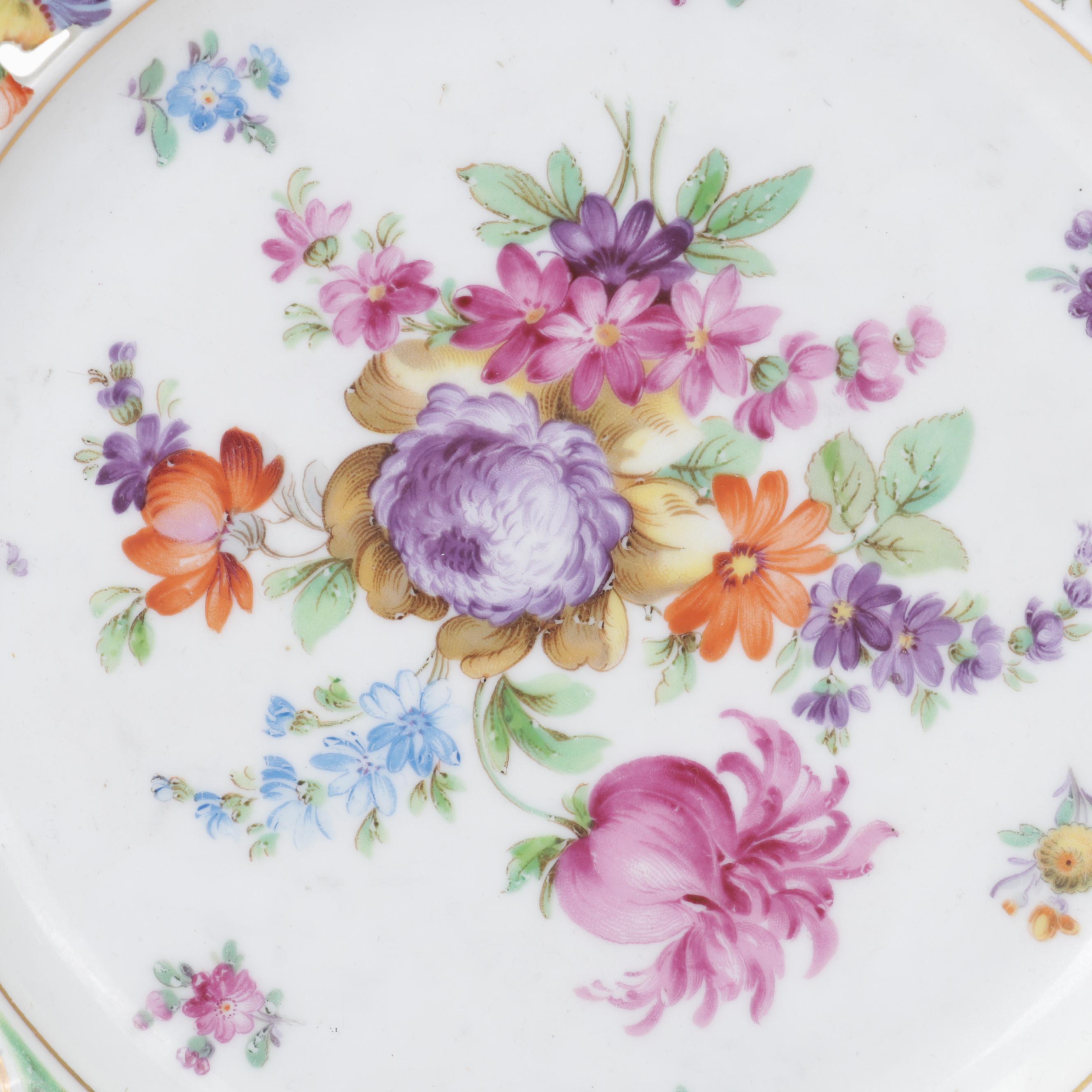 Schumann-Bavaria "Chateau Dresden-Royal Dresner Art" Pierced Porcelain Plates