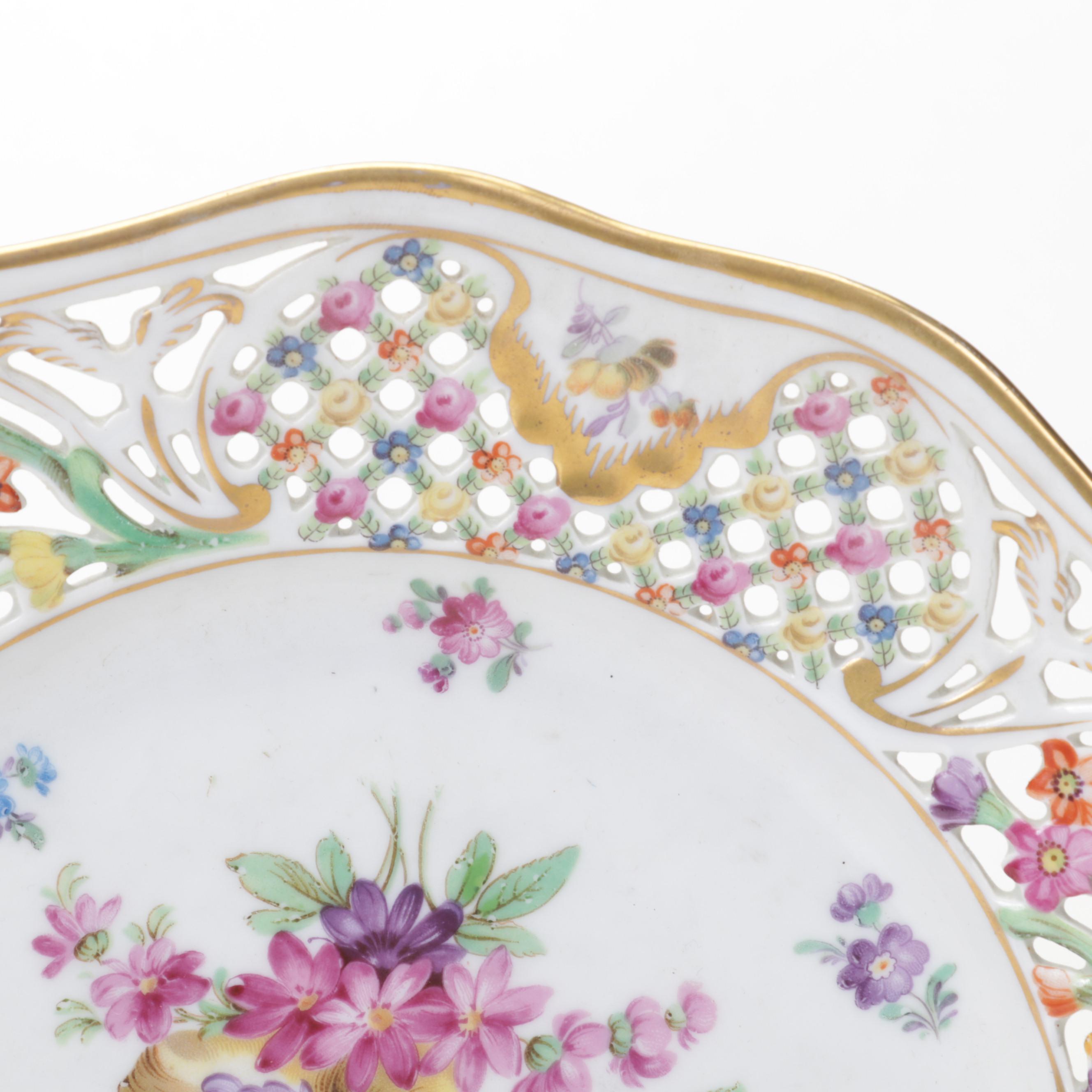 Schumann-Bavaria "Chateau Dresden-Royal Dresner Art" Pierced Porcelain Plates