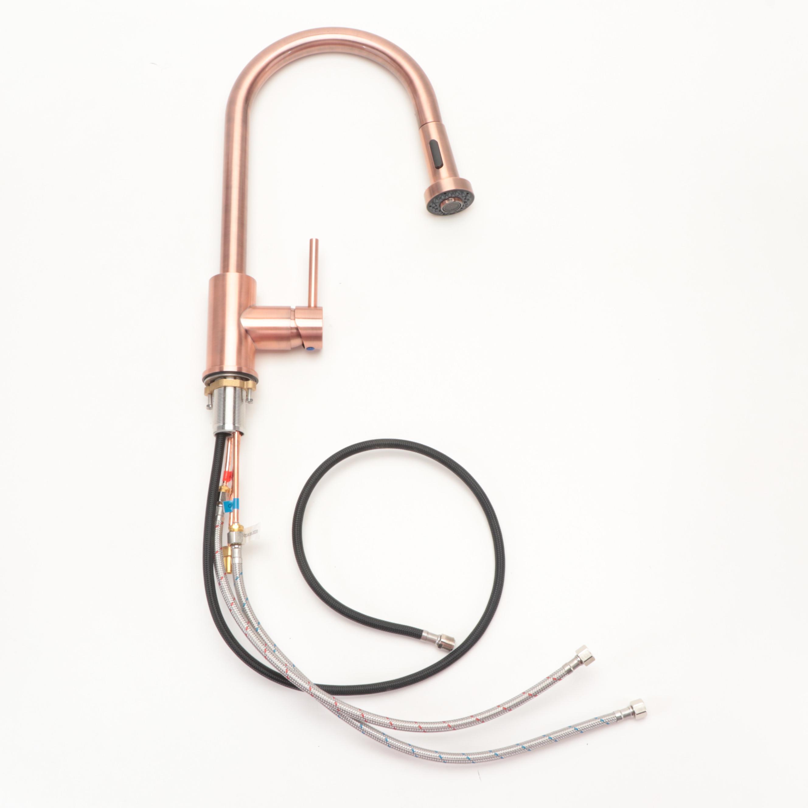 Antique Copper Pull Down Kitchen Faucet