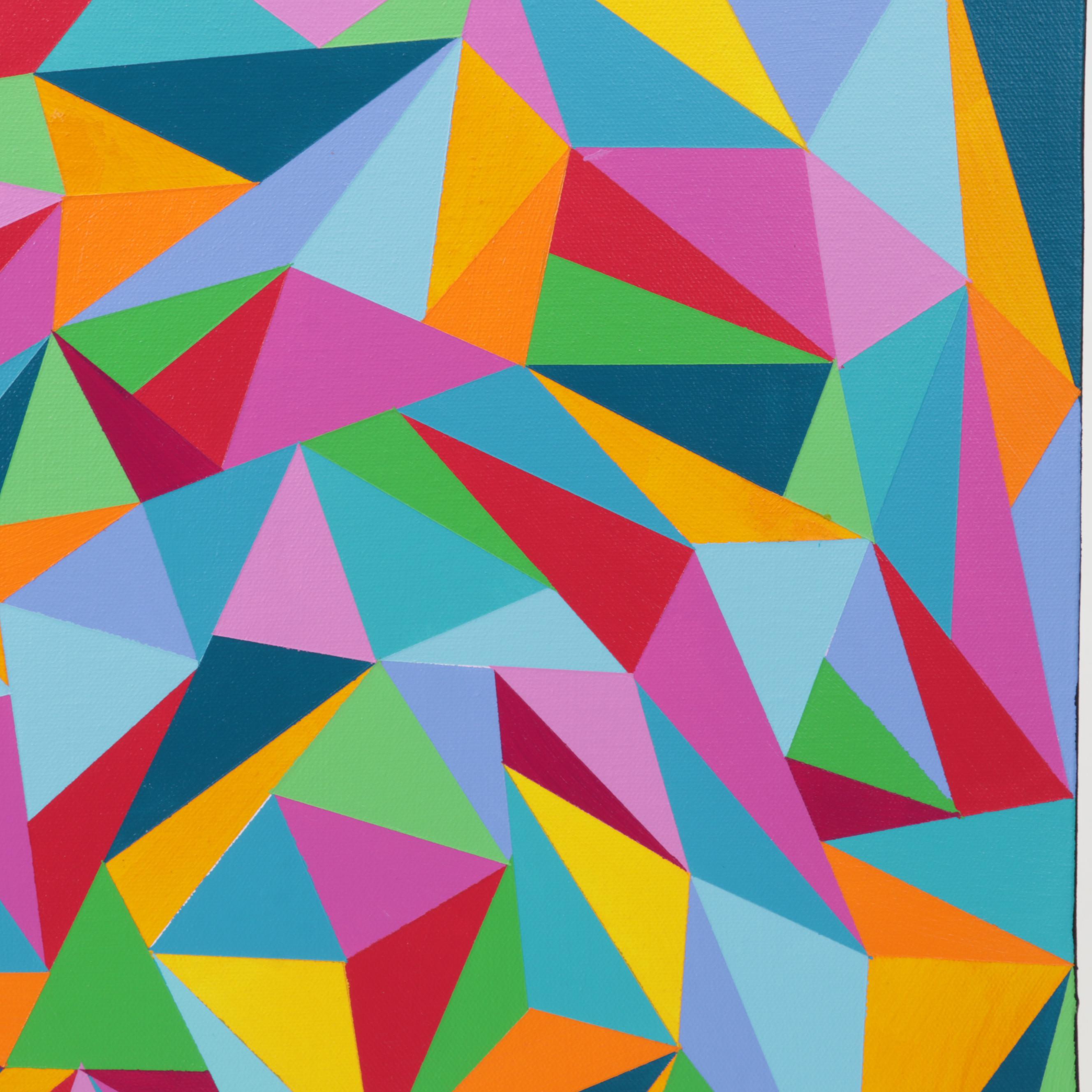 deSanto Op Art Acrylic Painting "Prismo," 2022