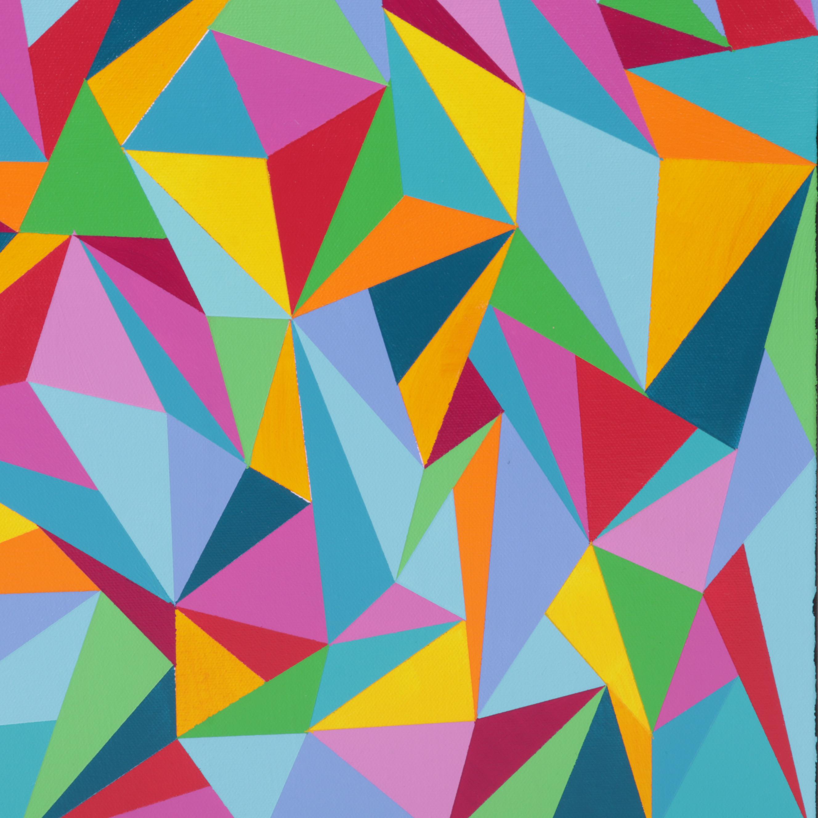 deSanto Op Art Acrylic Painting "Prismo," 2022