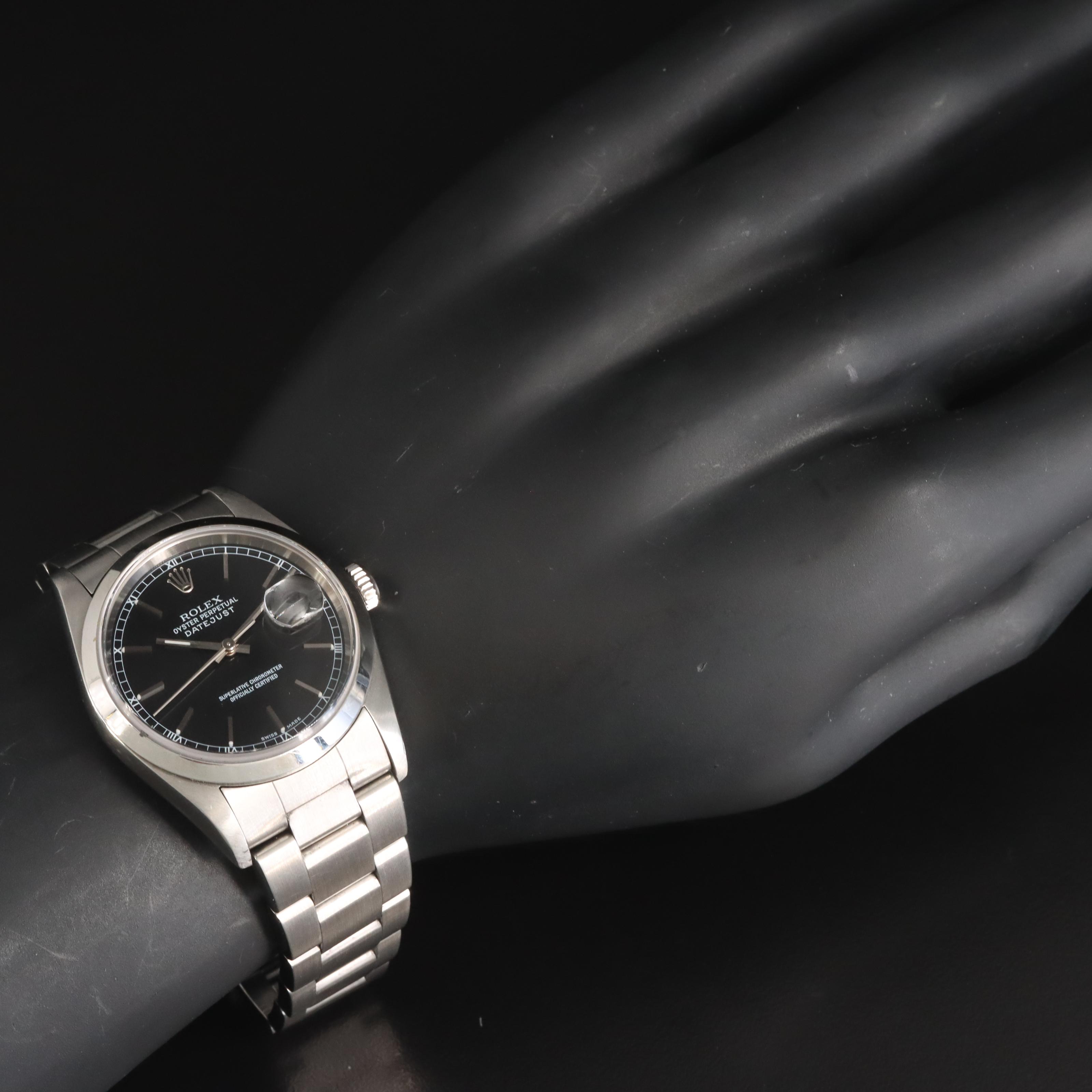 2004 - 2005 Rolex Oyster Perpetual Datejust Stainless Steel Watch