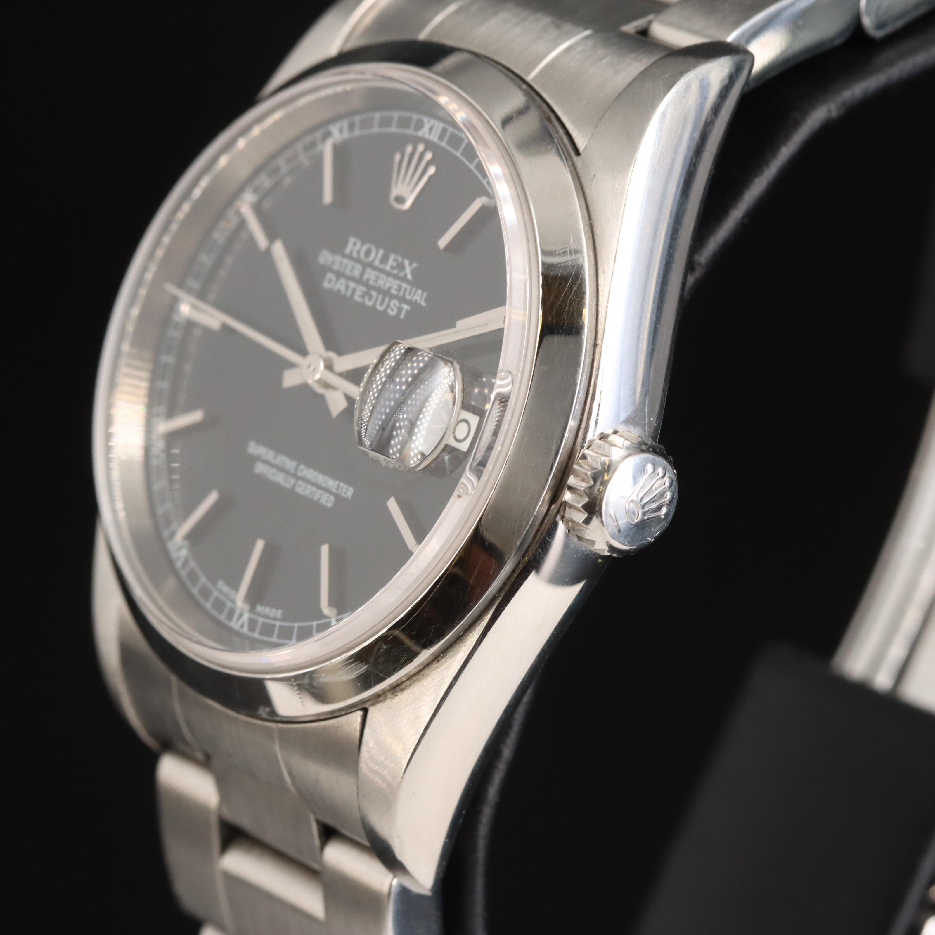 2004 - 2005 Rolex Oyster Perpetual Datejust Stainless Steel Watch