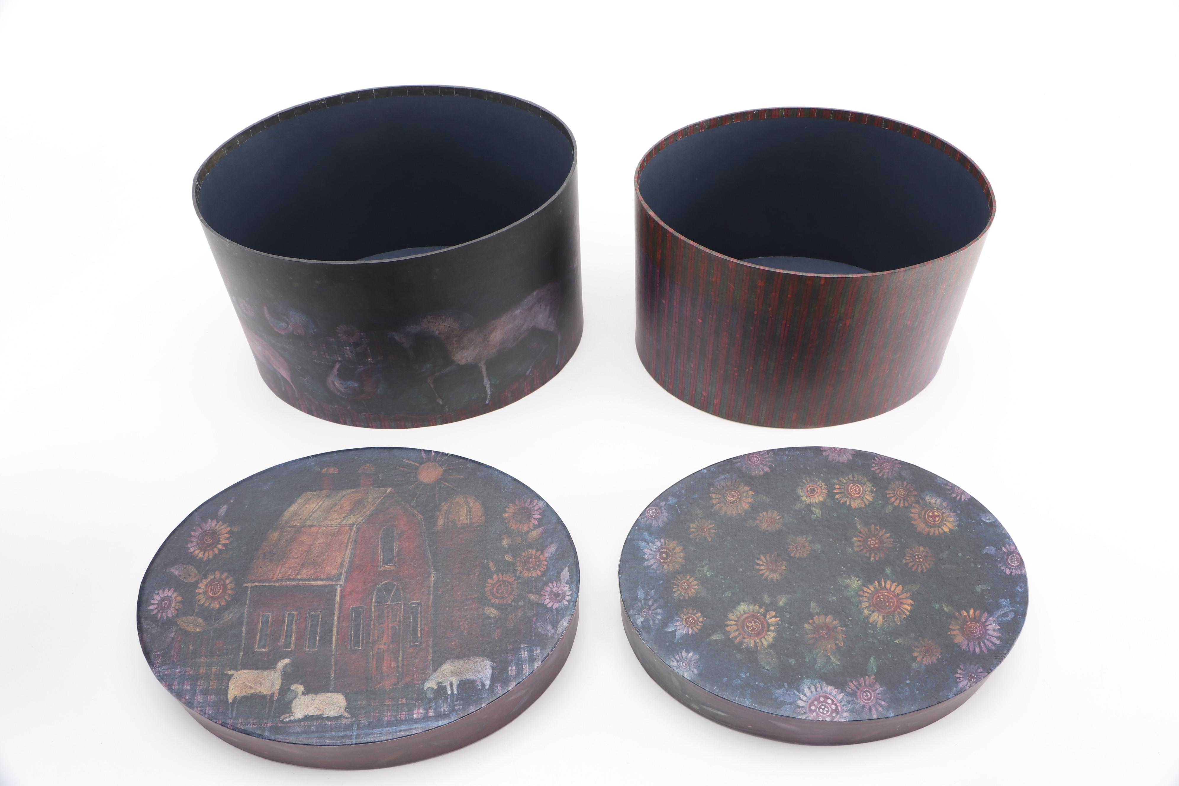 Bob's Boxes "Proud Animals" Folk Art Tiered Nesting Boxes