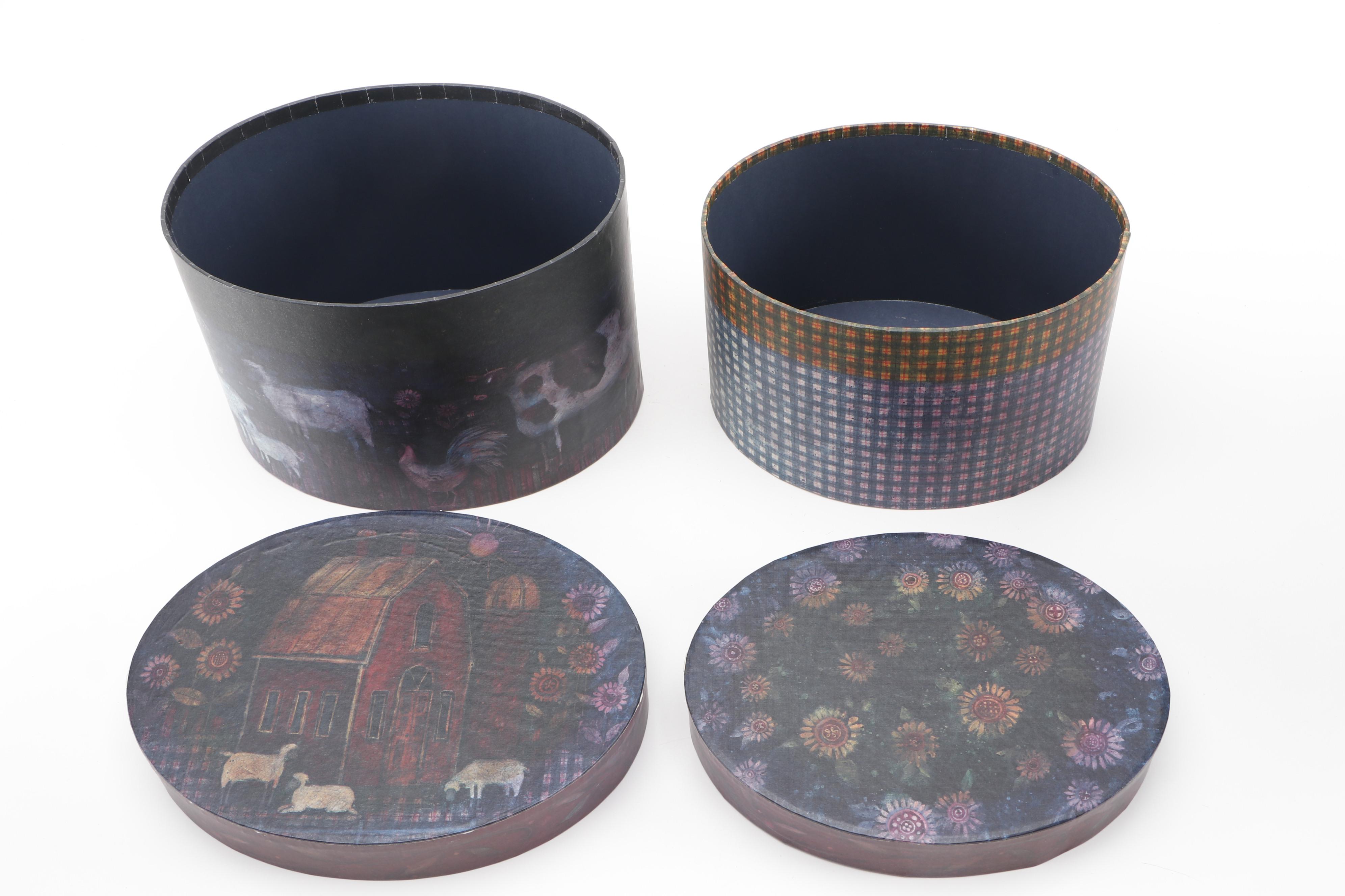 Bob's Boxes "Proud Animals" Folk Art Tiered Nesting Boxes