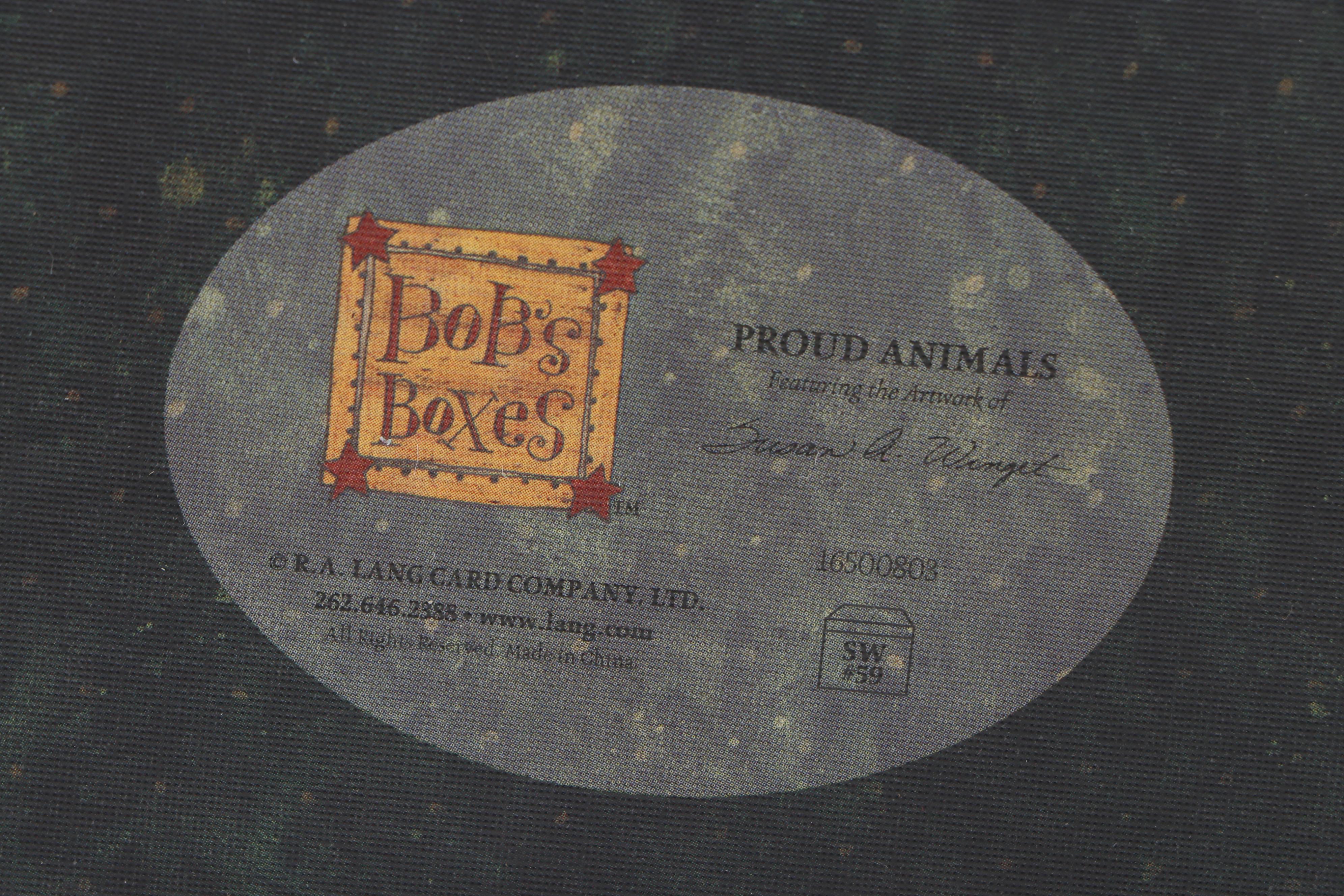 Bob's Boxes "Proud Animals" Folk Art Tiered Nesting Boxes