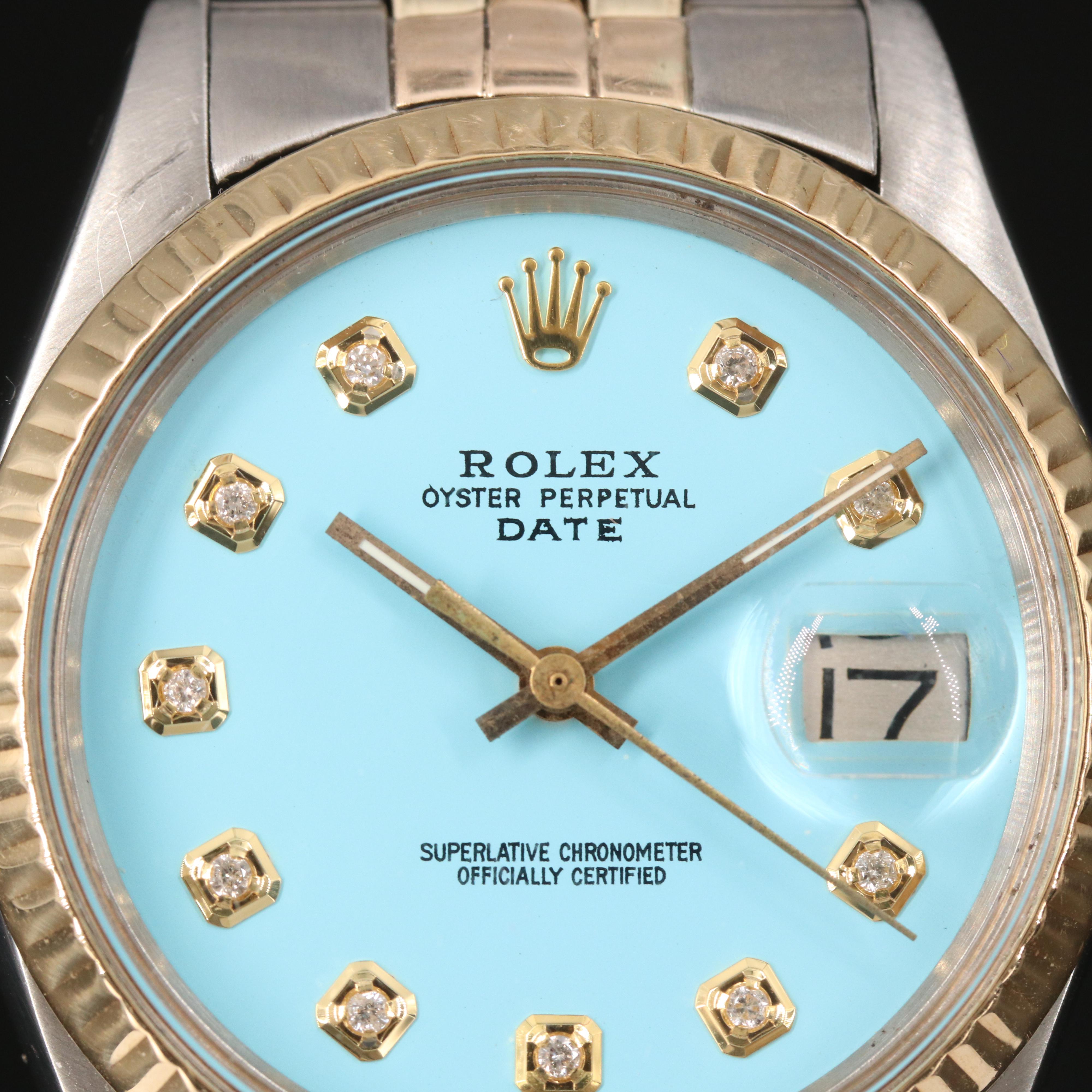 1970 Rolex Oyster Perpetual Diamond Date Watch
