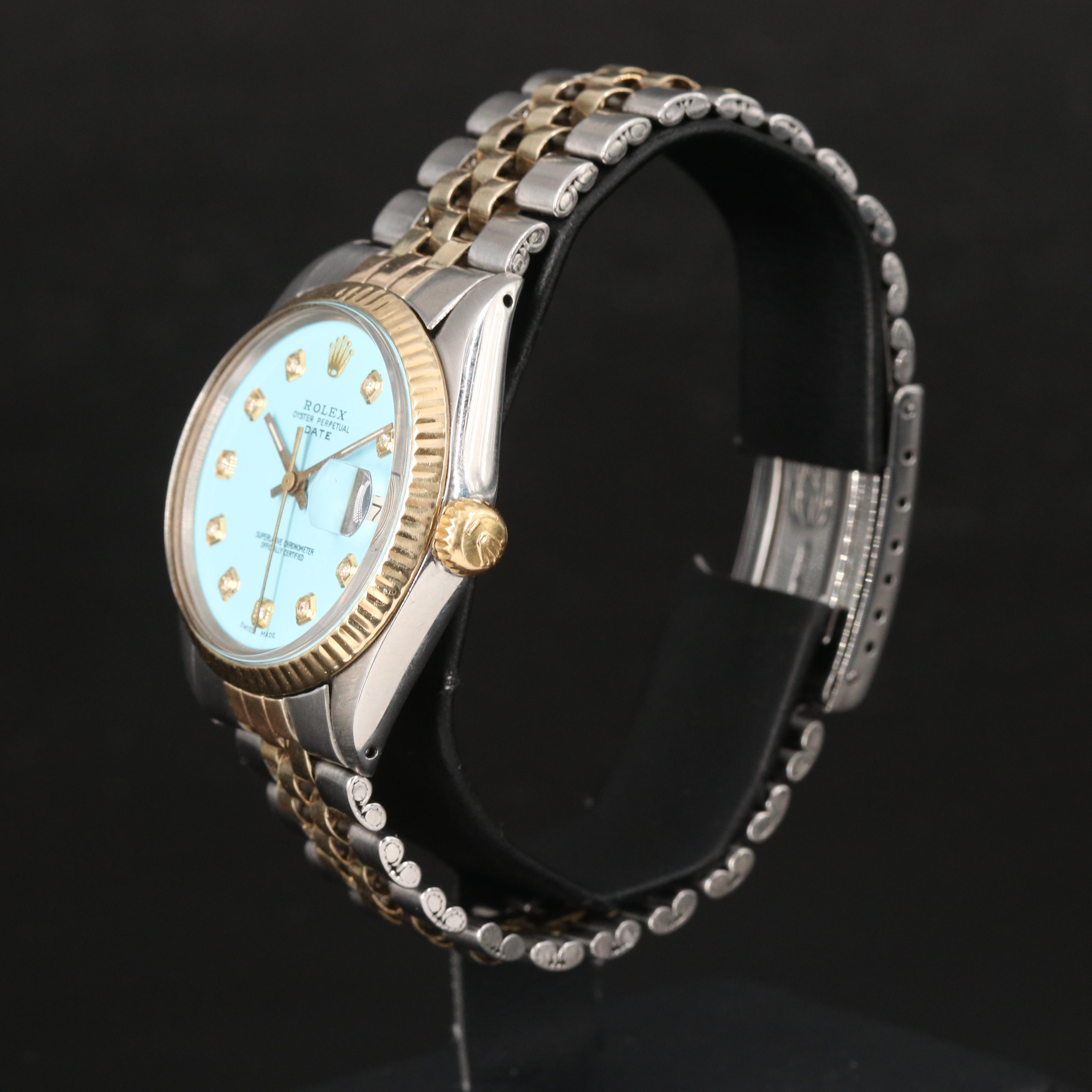 1970 Rolex Oyster Perpetual Diamond Date Watch