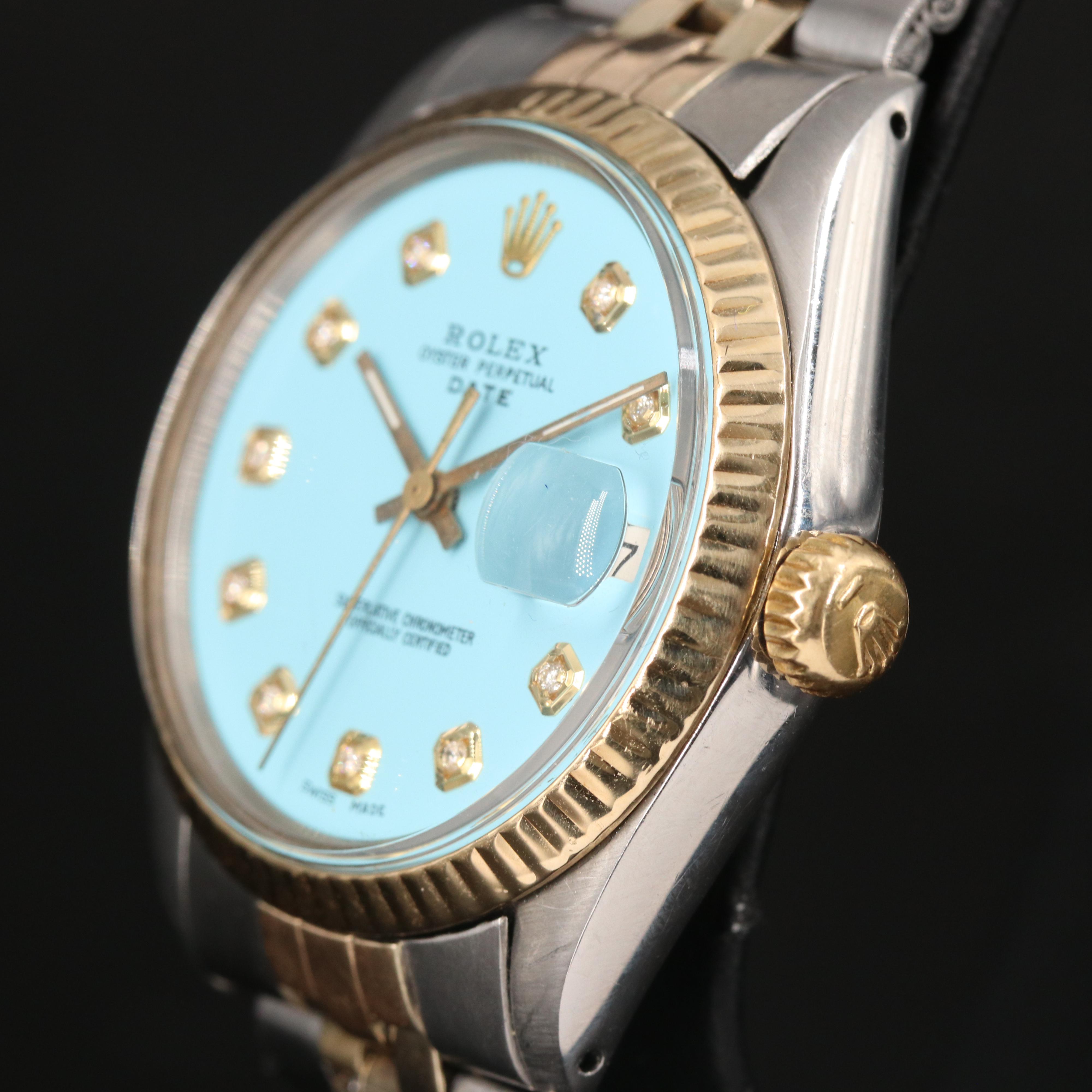 1970 Rolex Oyster Perpetual Diamond Date Watch