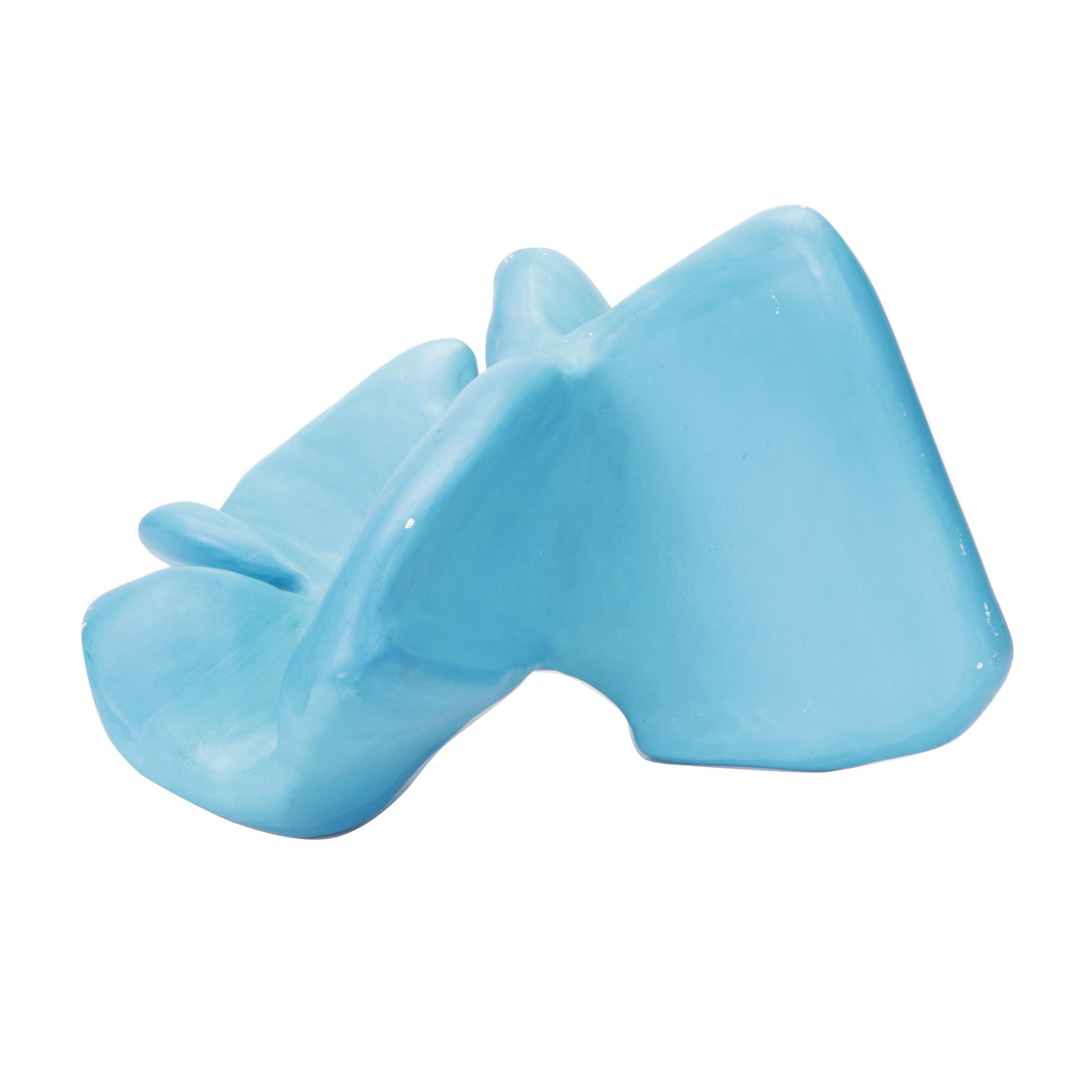 Blue Abstract Ceramic Sculpture