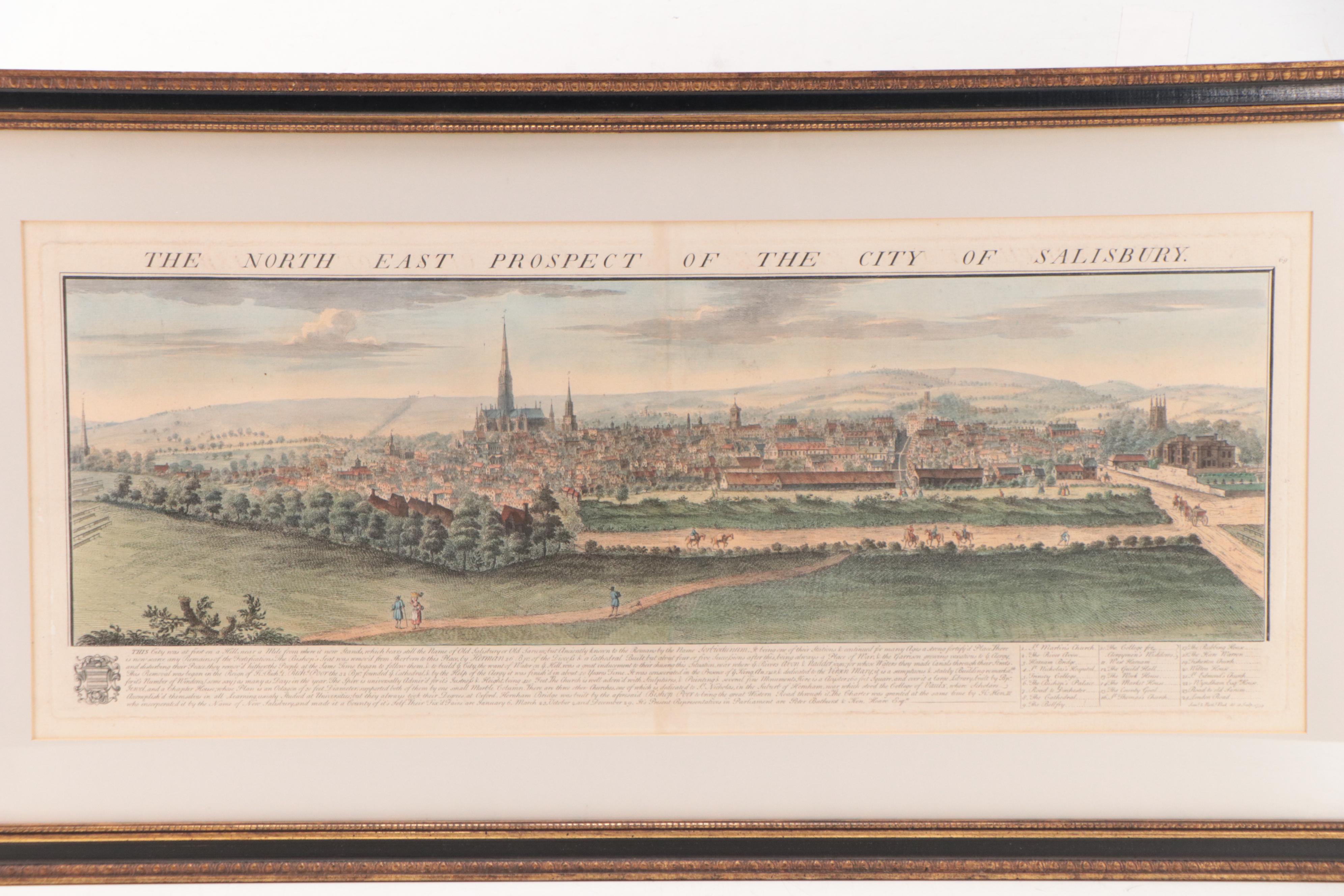 Samuel and Nathaniel Buck Hand-Colored Engravings of English Town Views