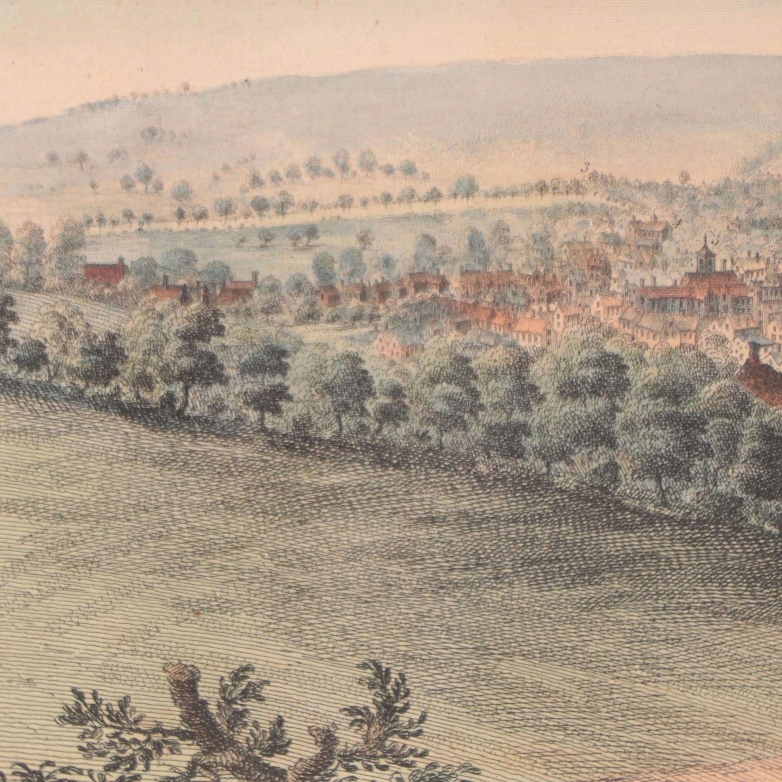 Samuel and Nathaniel Buck Hand-Colored Engravings of English Town Views