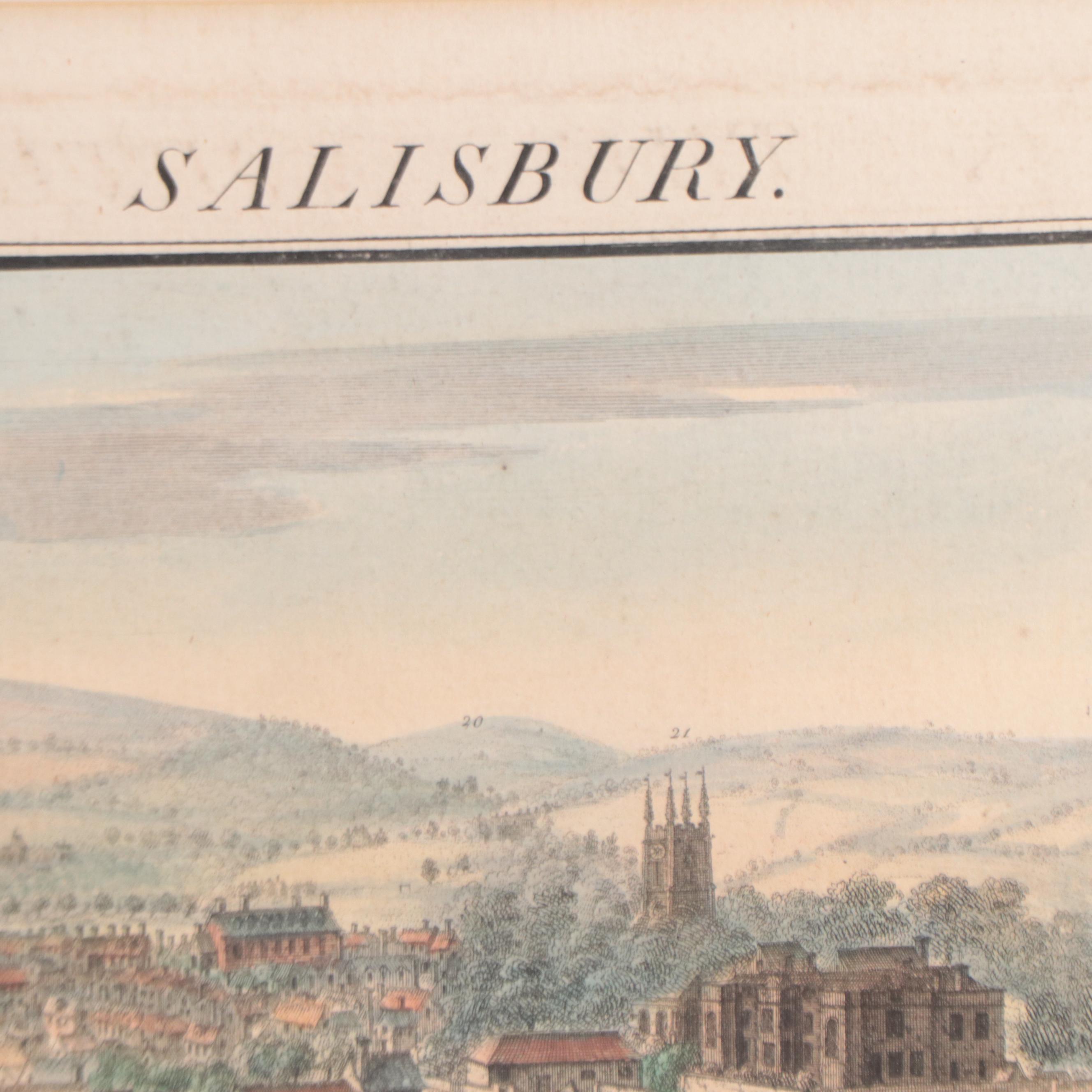 Samuel and Nathaniel Buck Hand-Colored Engravings of English Town Views